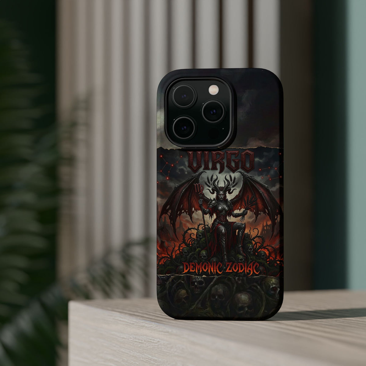 Virgo Demonic Zodiac Phone Case — Magnetic Impact-Resistant