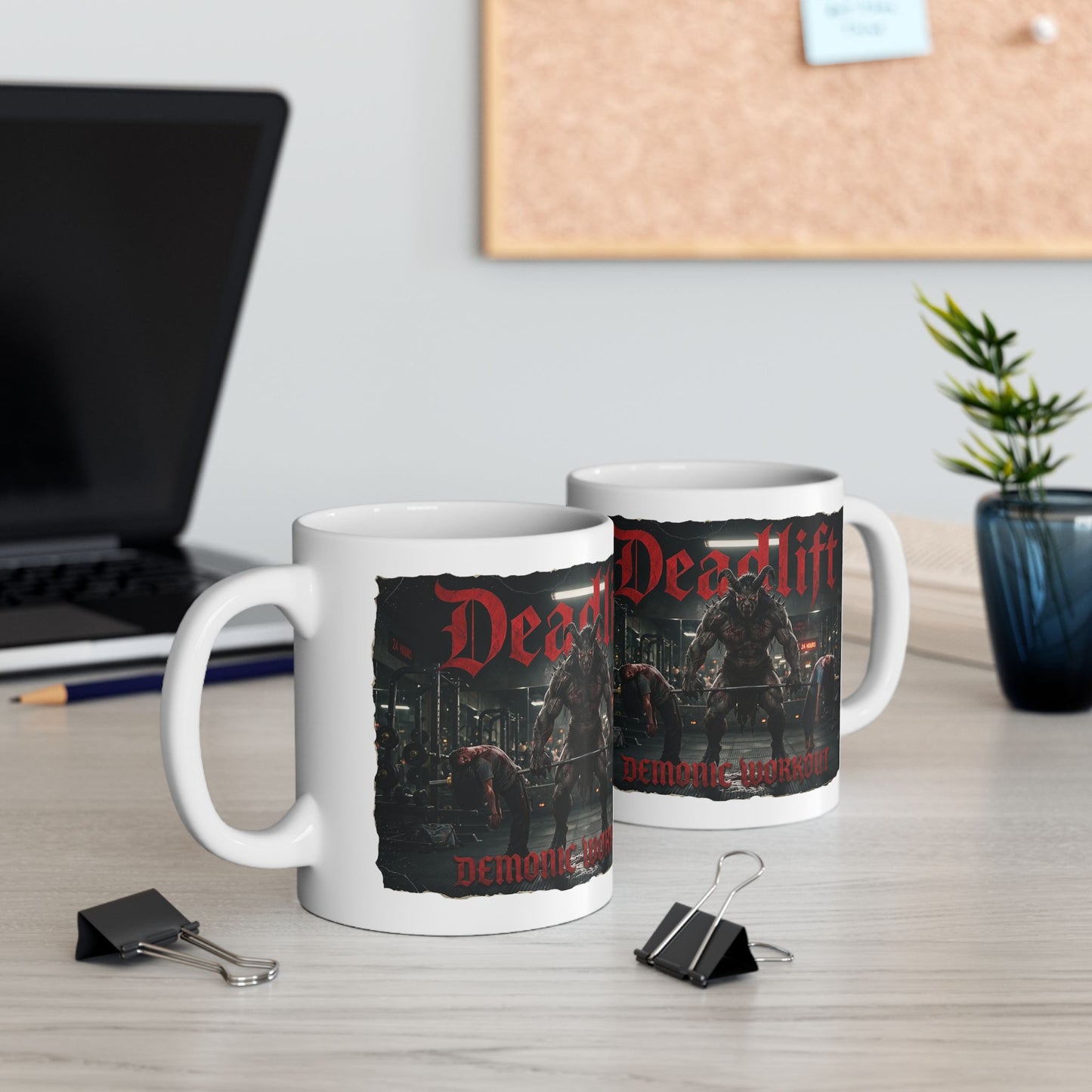 Ceramic Mug — 'Deadlift Demon' Gym Coffee Mug (11oz/15oz)