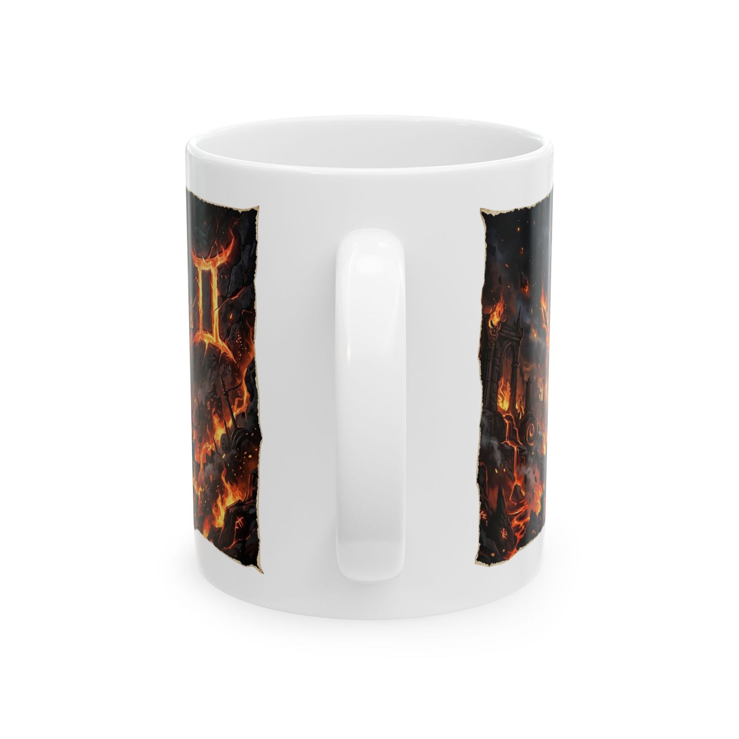 Zodiac Gemini Demons Ceramic Mug — Astrology Horoscope Coffee Cup