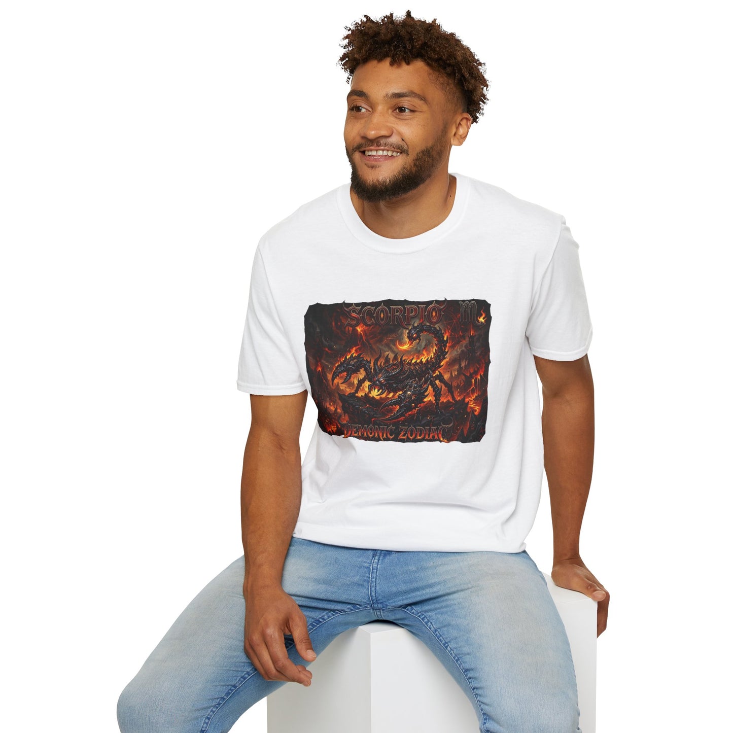 Scorpio Fire Demon T-Shirt — Zodiac Scorpion Graphic Tee