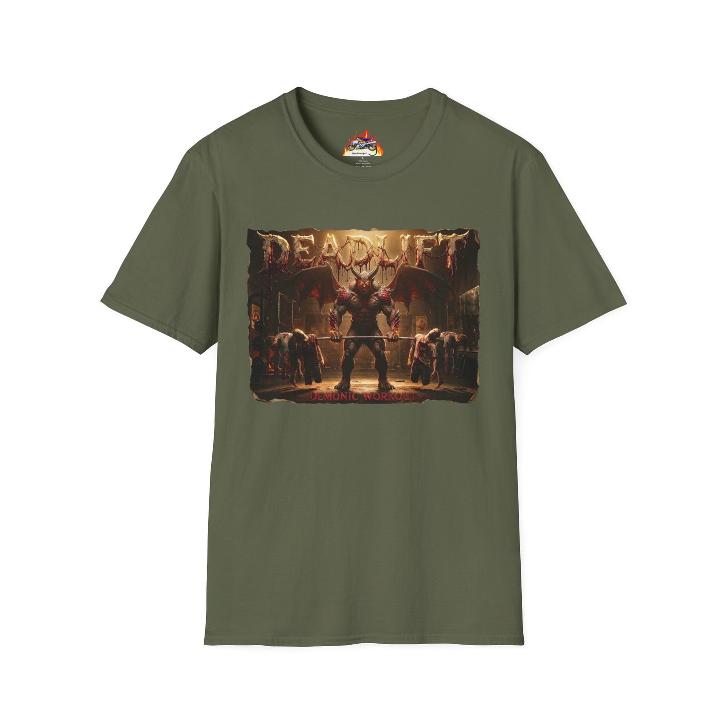 Deadlift Demon Gym Tee — Heavy Lifting Workout T-Shirt