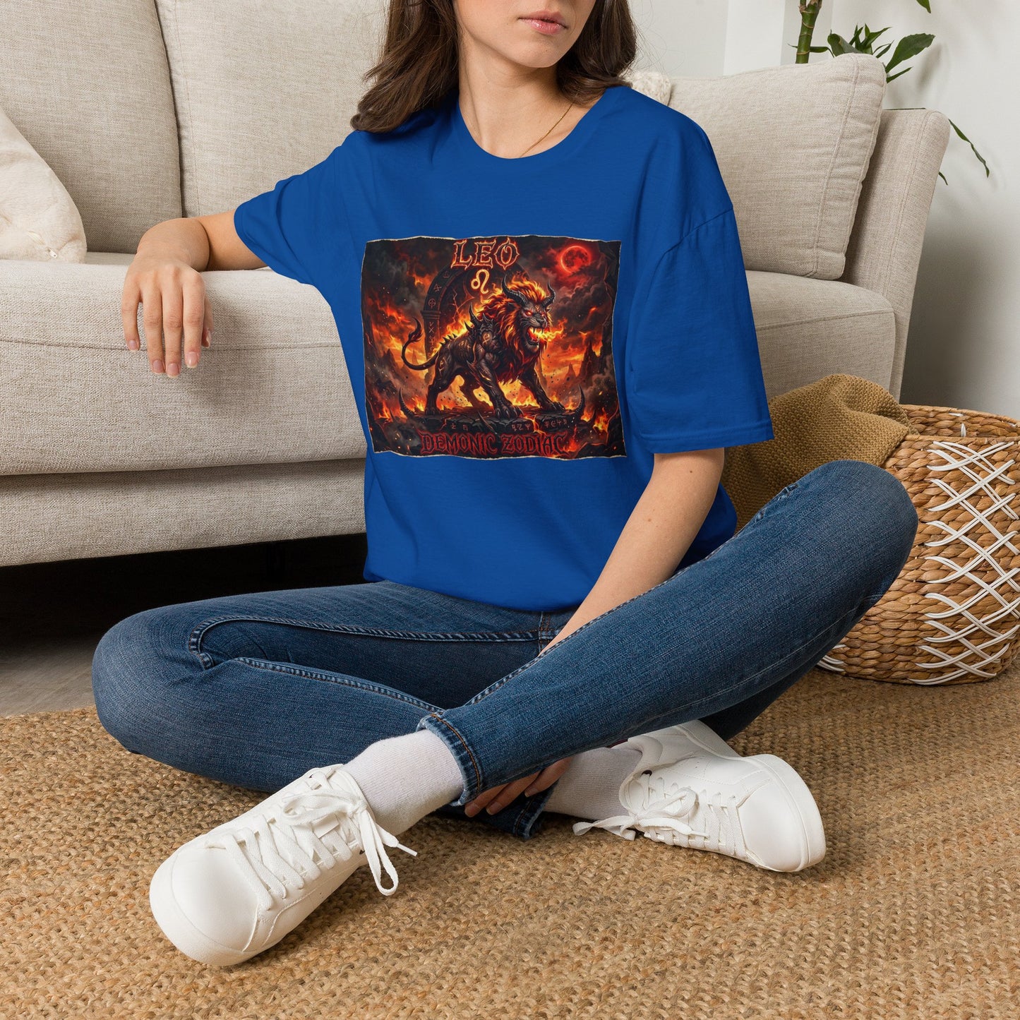 Leo Zodiac T‑Shirt — Fiery Lion Horoscope Graphic Tee