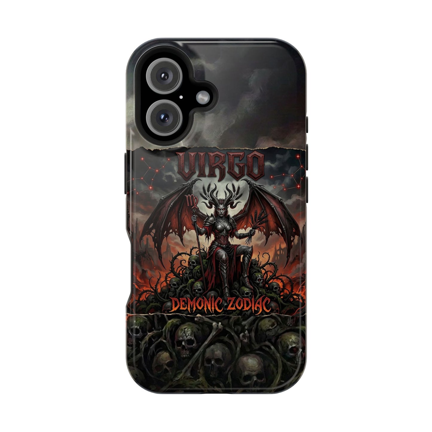 Virgo Demonic Zodiac Phone Case — Magnetic Impact-Resistant