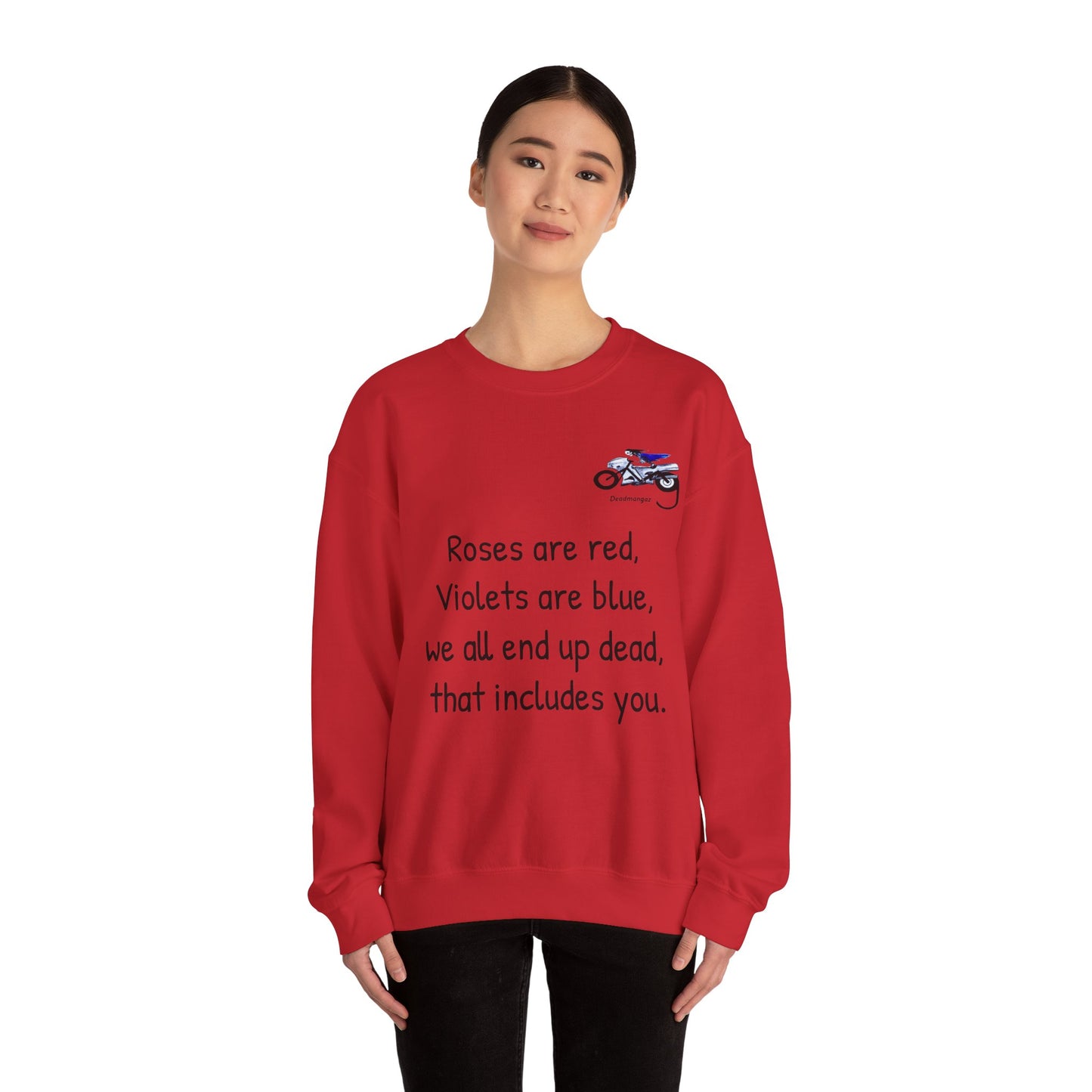 Unisex Crewneck Sweatshirt - Dark Humor "Roses are Red" Design