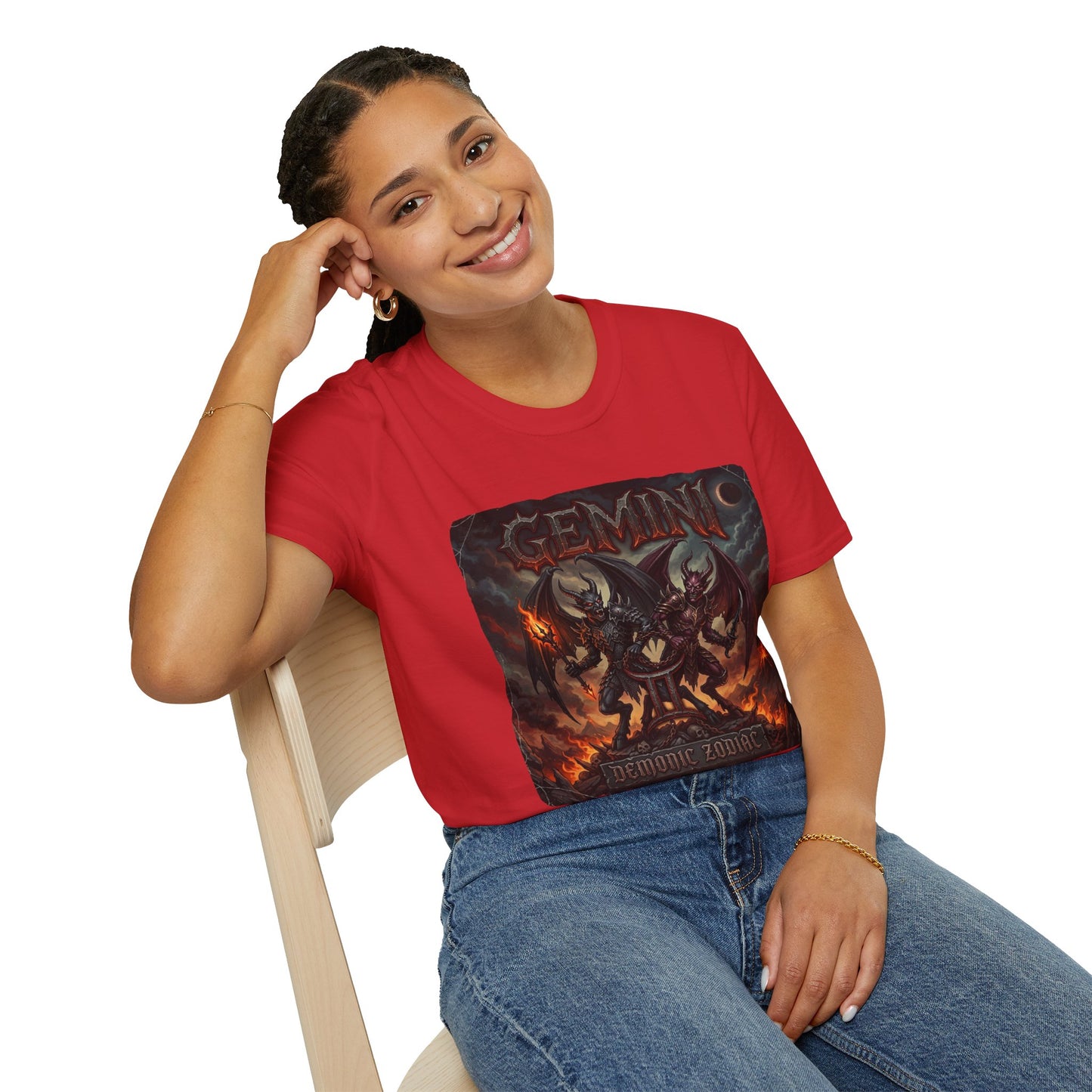 Gemini Zodiac T-Shirt — Dark Demon Twins Astrology Tee