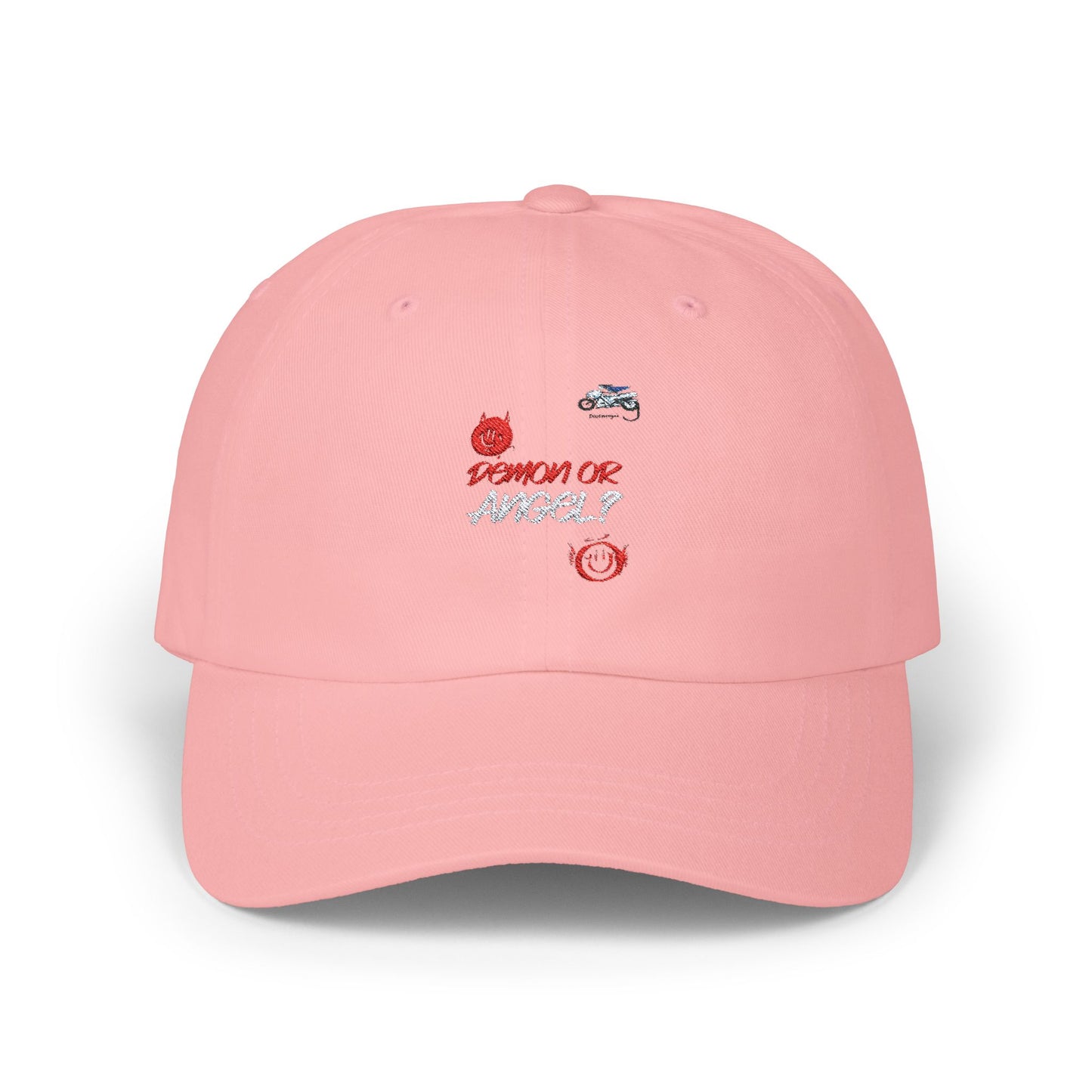 Demon or Angel Classic Dad Cap - Trendy Pink Hat for Casual Style