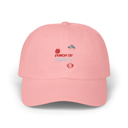 Demon or Angel Classic Dad Cap - Trendy Pink Hat for Casual Style