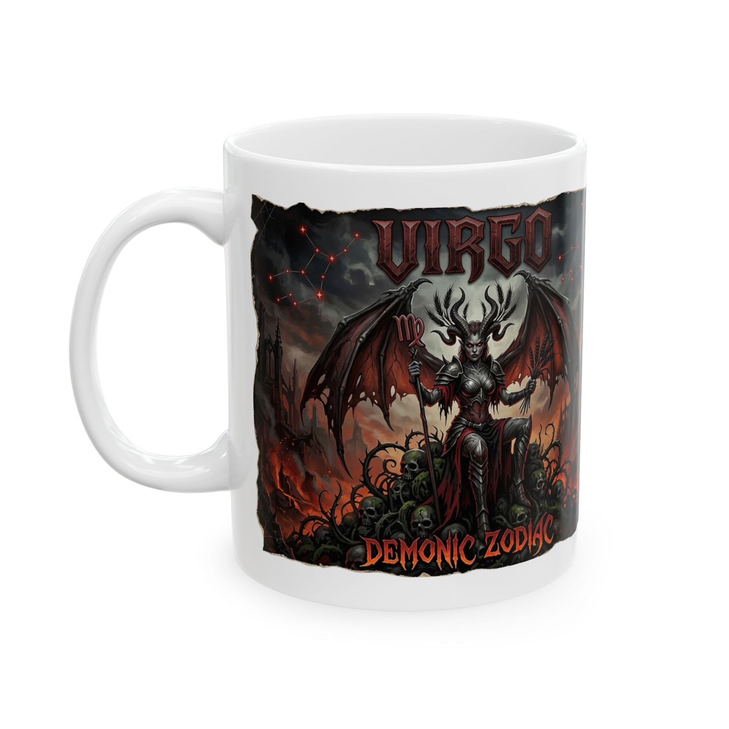 Demonic Gothic Virgo Mug – Horror Fantasy Demon Design (11oz/15oz)