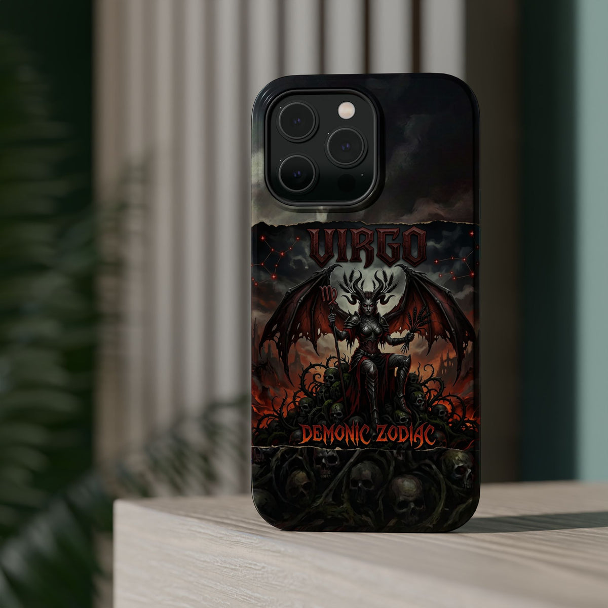 Virgo Demonic Zodiac Phone Case — Magnetic Impact-Resistant