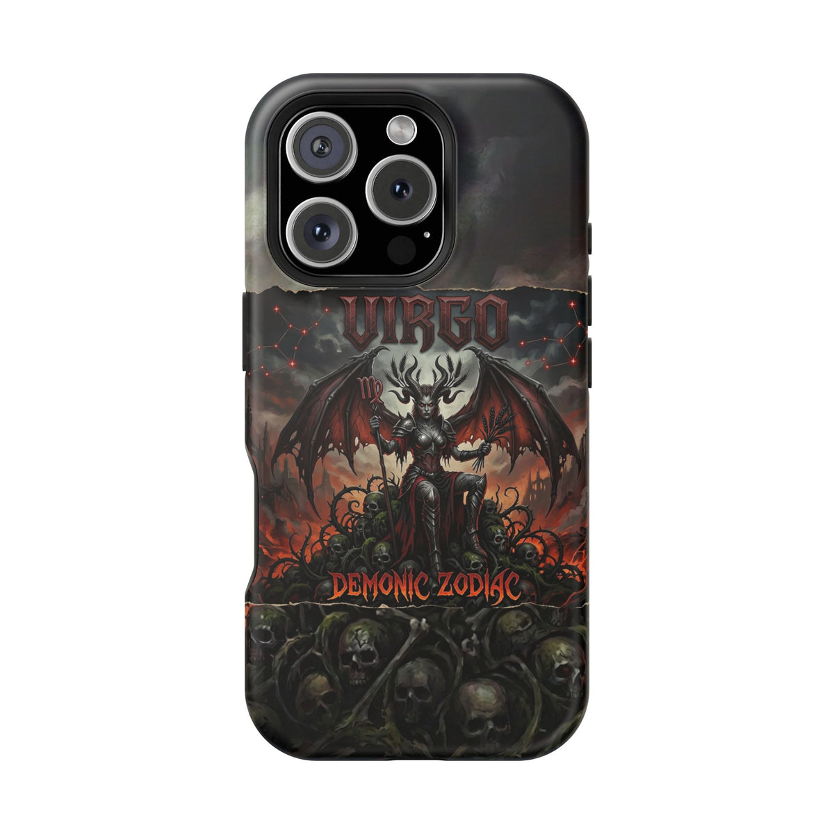 Virgo Demonic Zodiac Phone Case — Magnetic Impact-Resistant