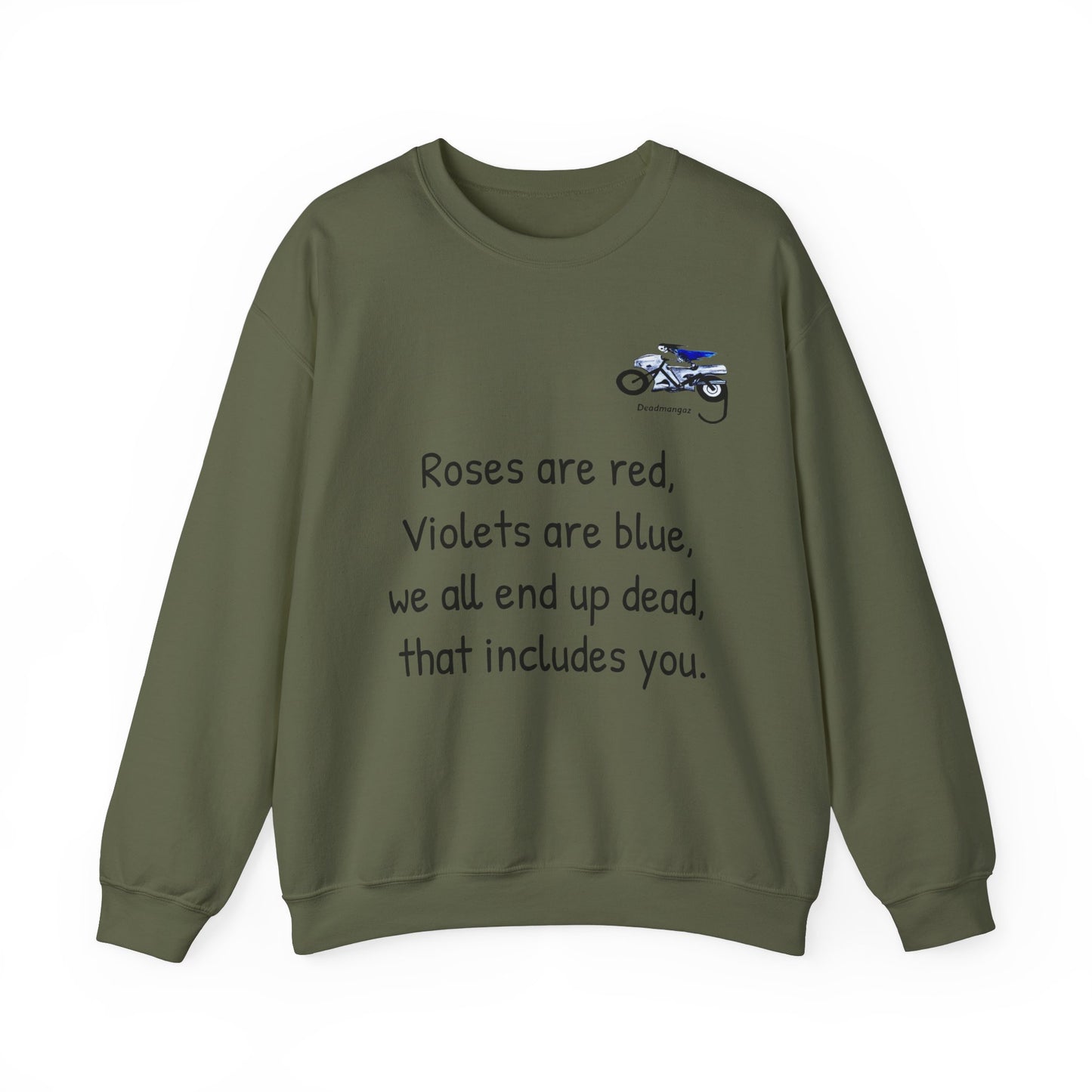 Unisex Crewneck Sweatshirt - Dark Humor "Roses are Red" Design