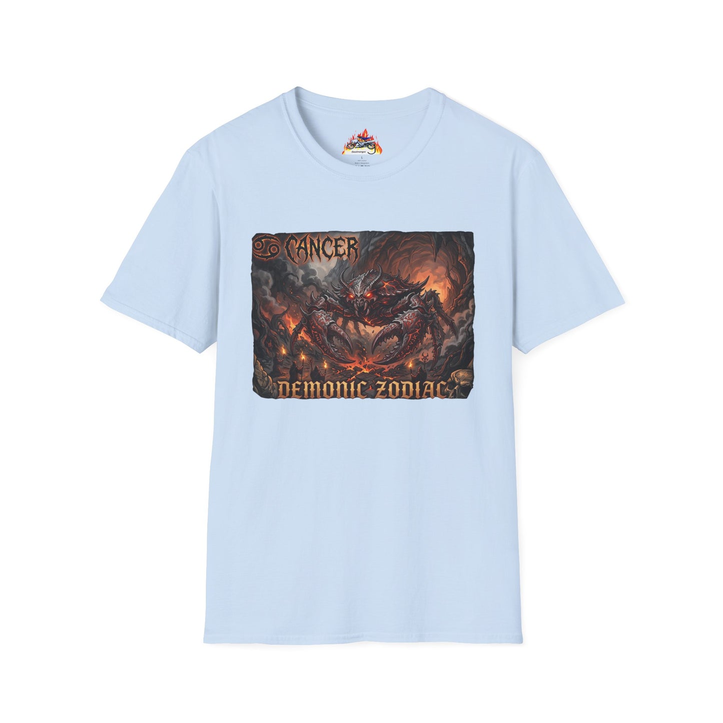 Cancer Zodiac T‑Shirt — Dark Demonic Crab Astrology Tee