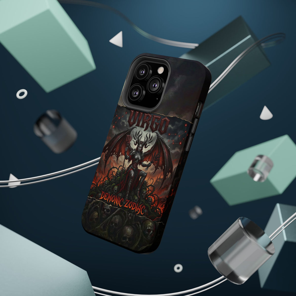Virgo Demonic Zodiac Phone Case — Magnetic Impact-Resistant