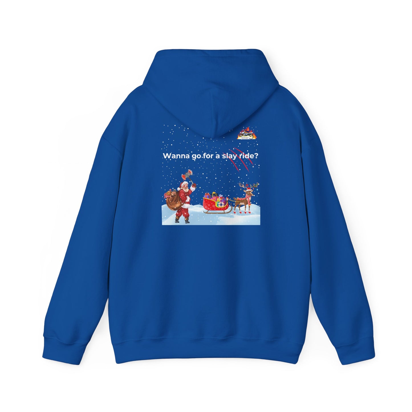 Festive Unisex Hoodie - 'Wanna Go for a Slay Ride?' Christmas Sweatshirt