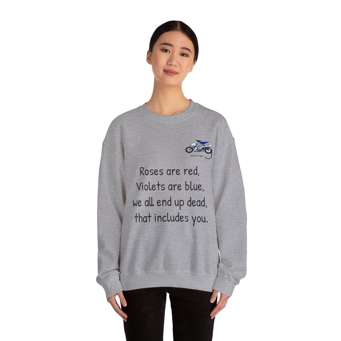 Unisex Crewneck Sweatshirt - Dark Humor "Roses are Red" Design