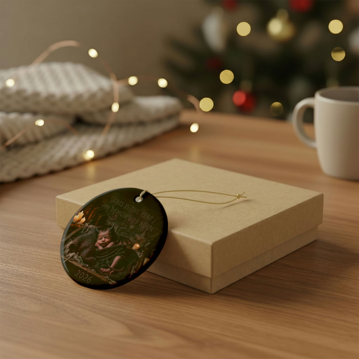 Ceramic Ornament — This Is The Year My Demon Was Born 2026