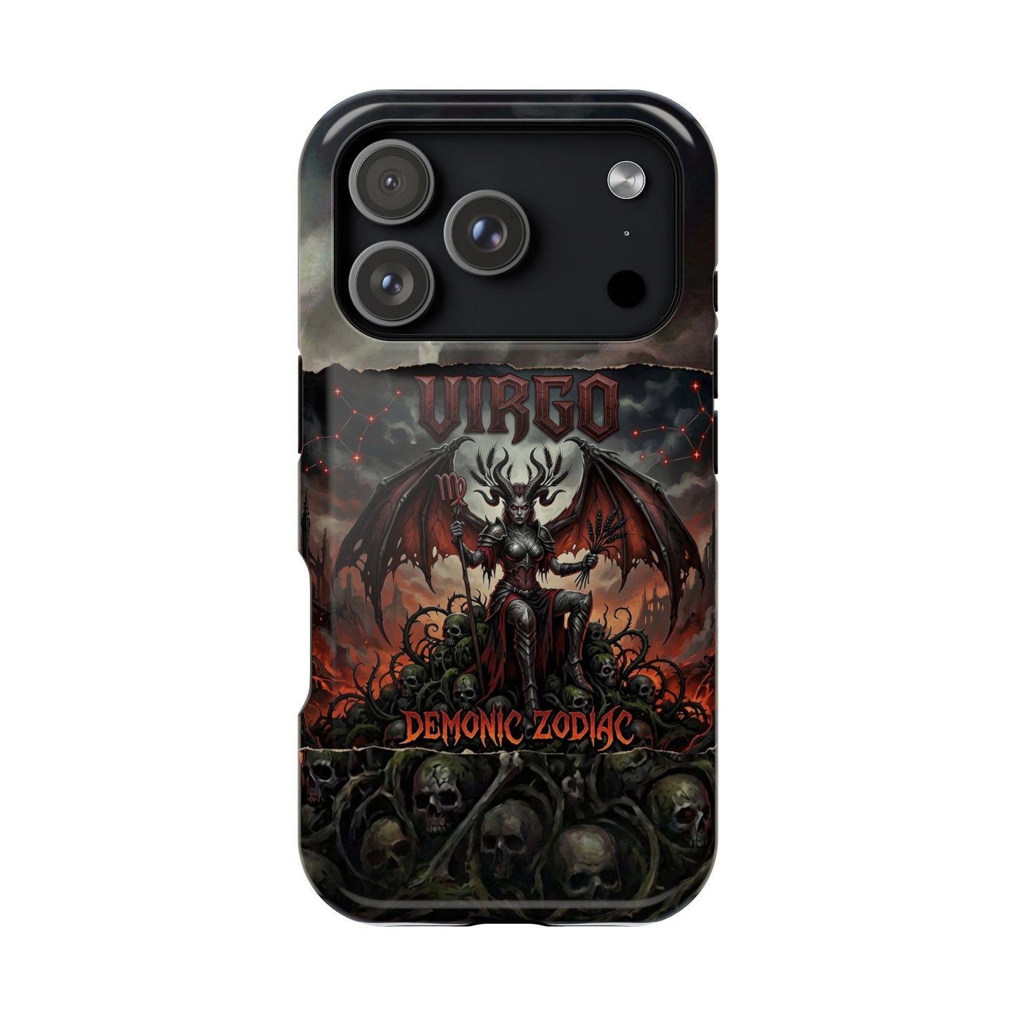 Virgo Demonic Zodiac Phone Case — Magnetic Impact-Resistant