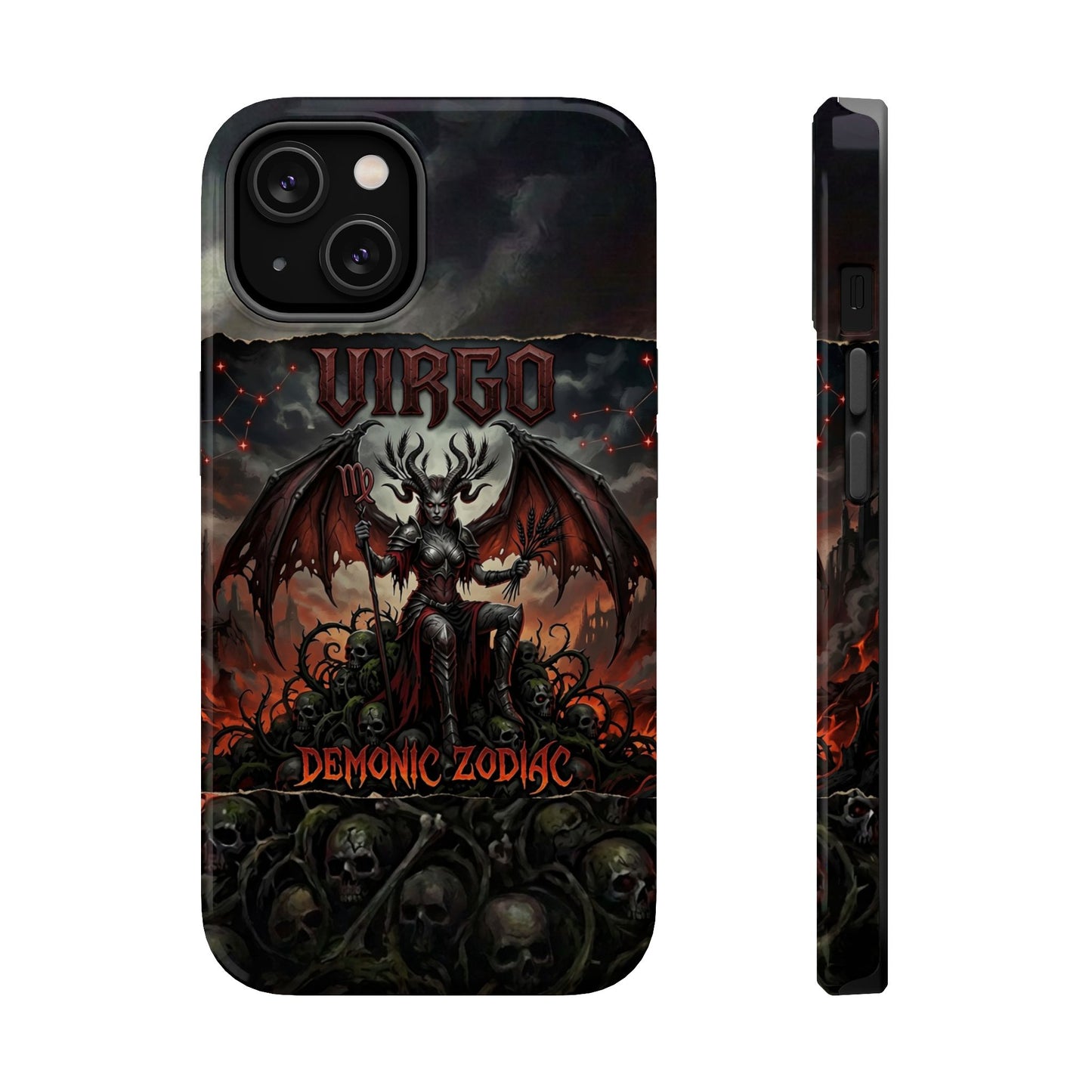 Virgo Demonic Zodiac Phone Case — Magnetic Impact-Resistant
