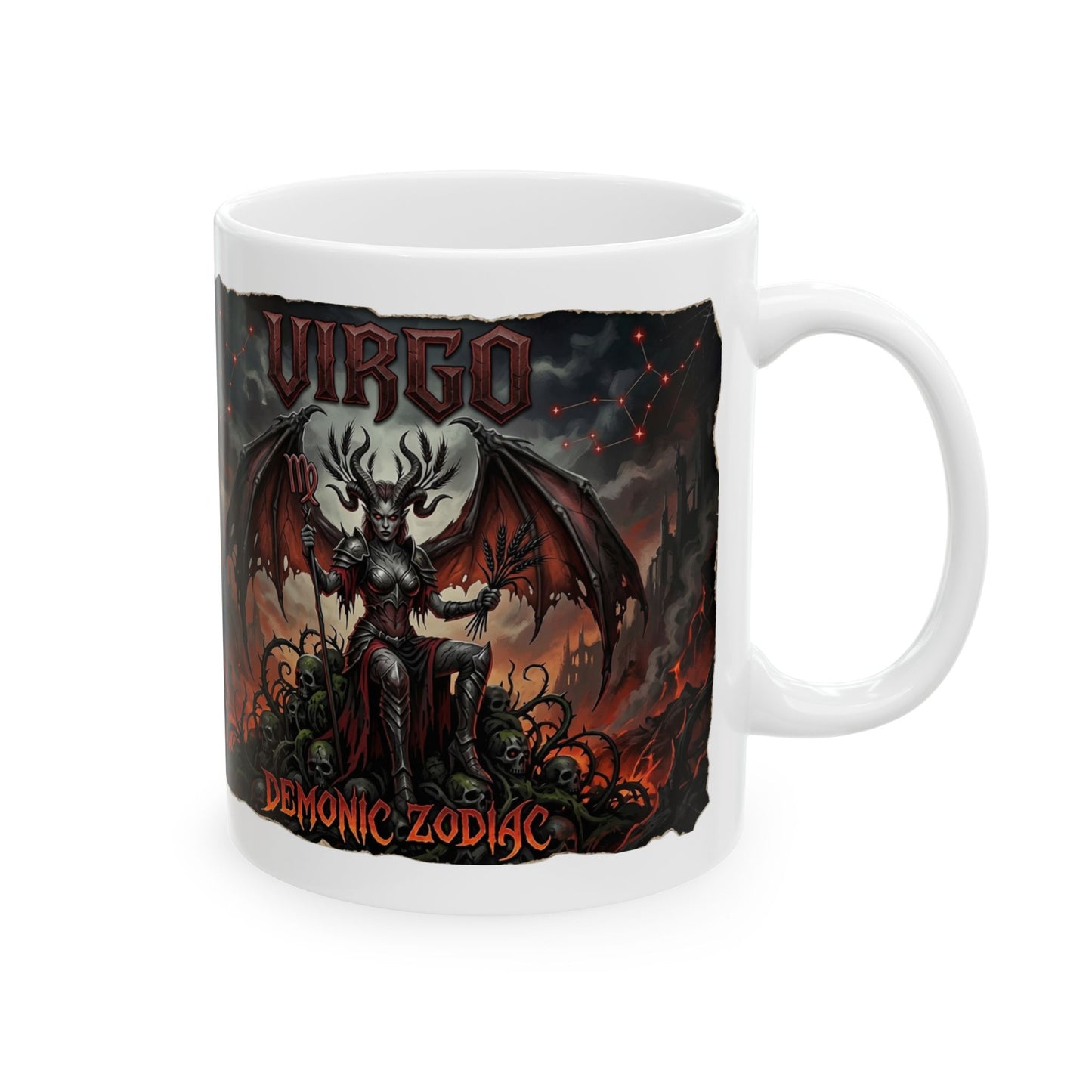 Demonic Gothic Virgo Mug – Horror Fantasy Demon Design (11oz/15oz)