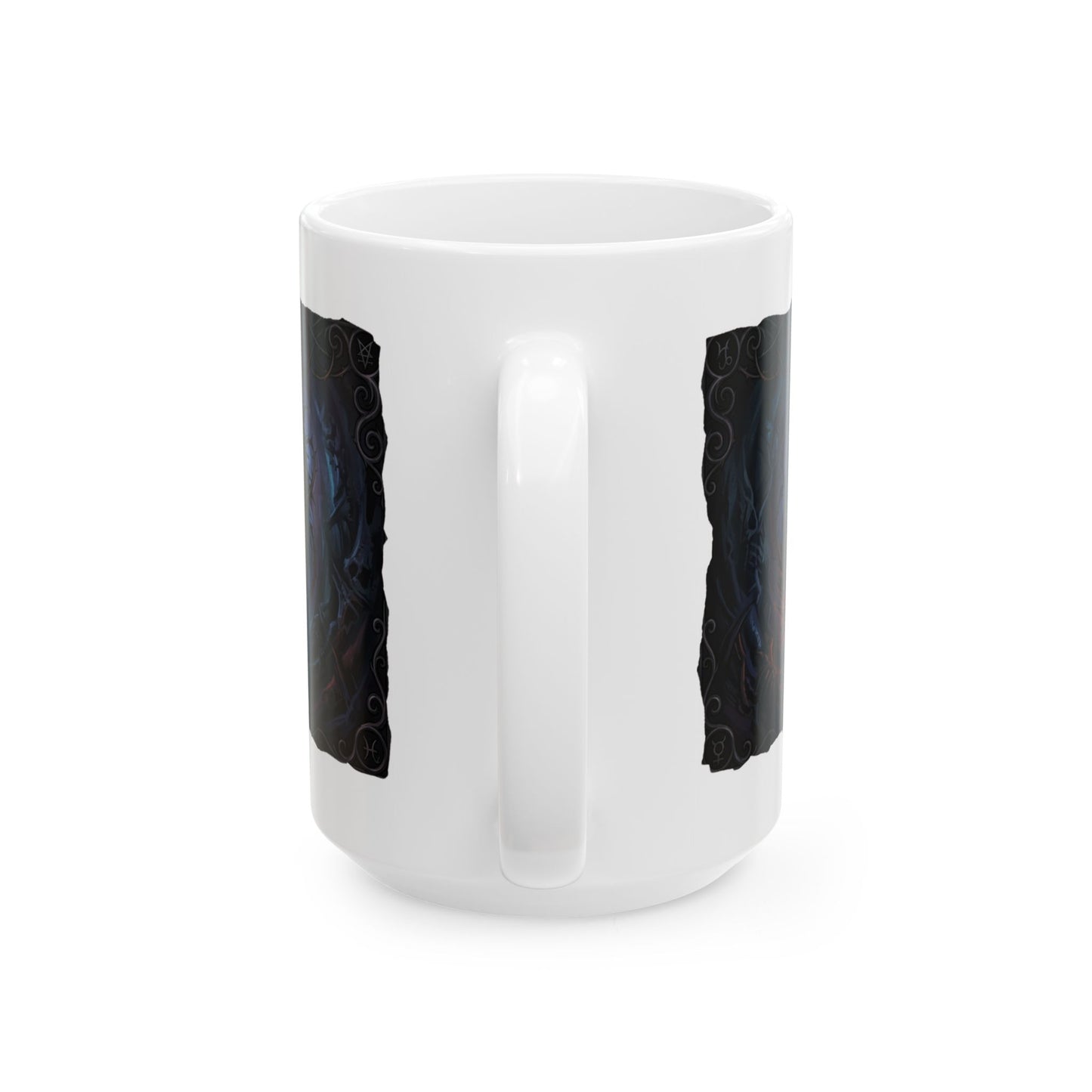 Dark Fantasy Pisces Mug — Gothic Creature Ceramic Coffee Cup (11oz/15oz)