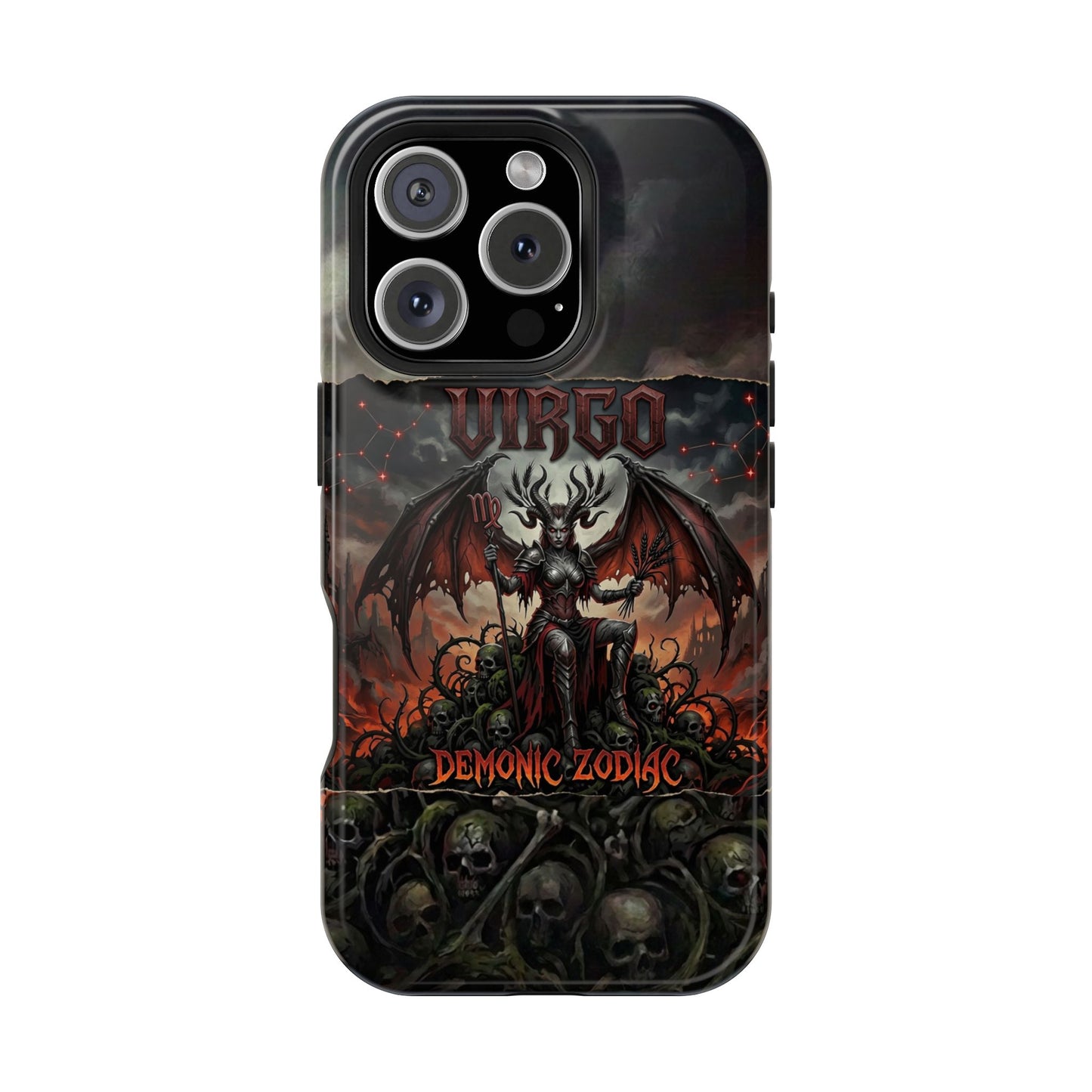 Virgo Demonic Zodiac Phone Case — Magnetic Impact-Resistant