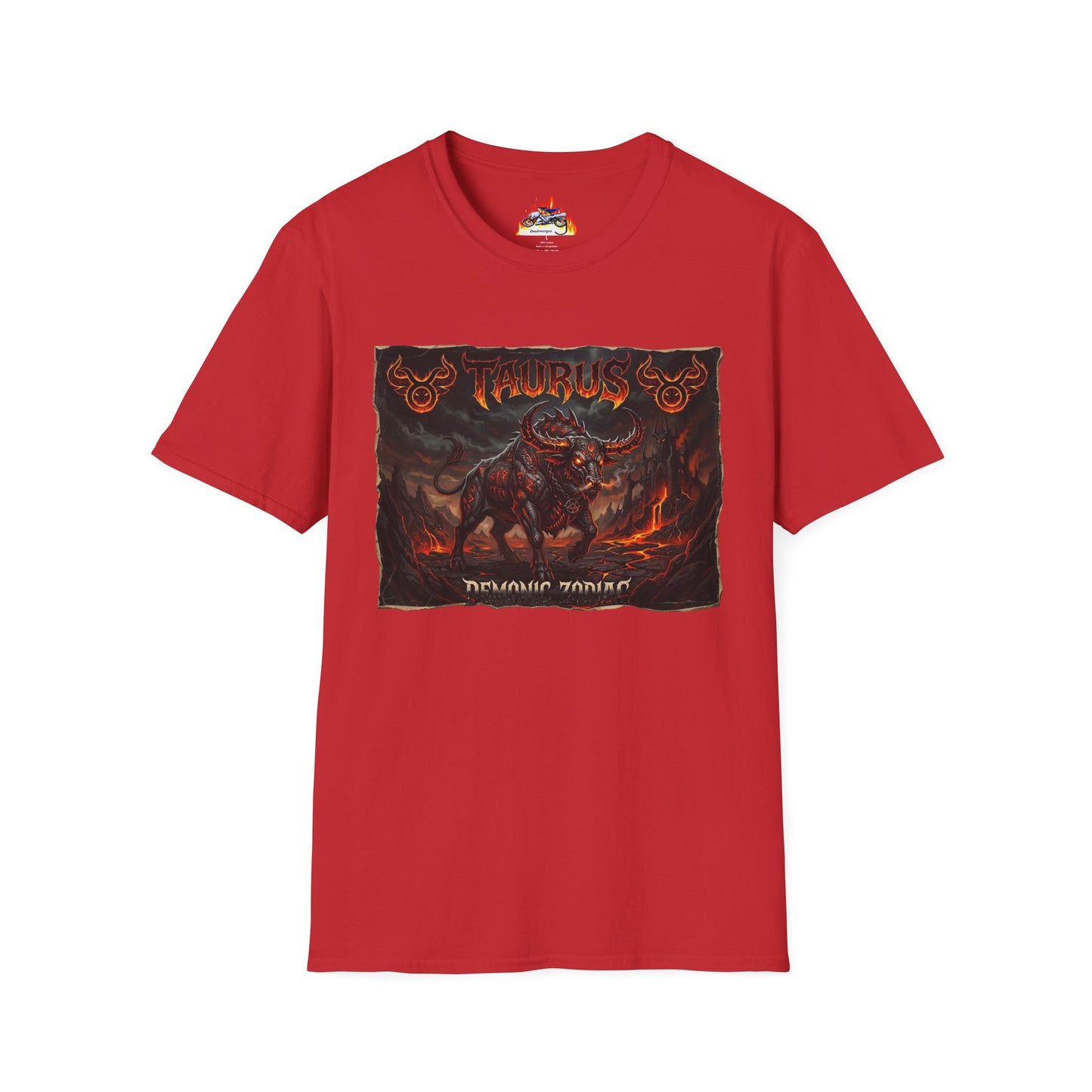 Taurus Bull Graphic T-Shirt — Fiery Zodiac Design