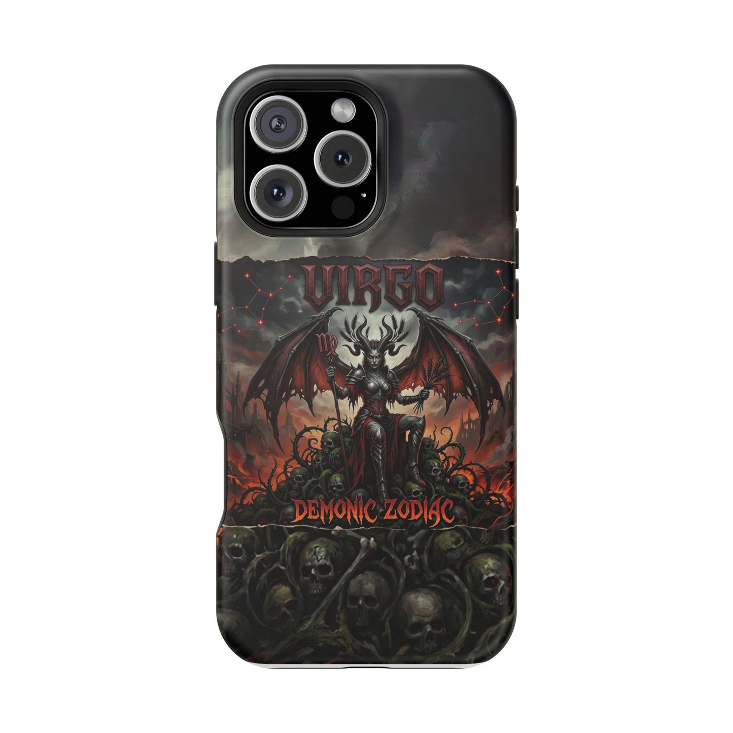 Virgo Demonic Zodiac Phone Case — Magnetic Impact-Resistant