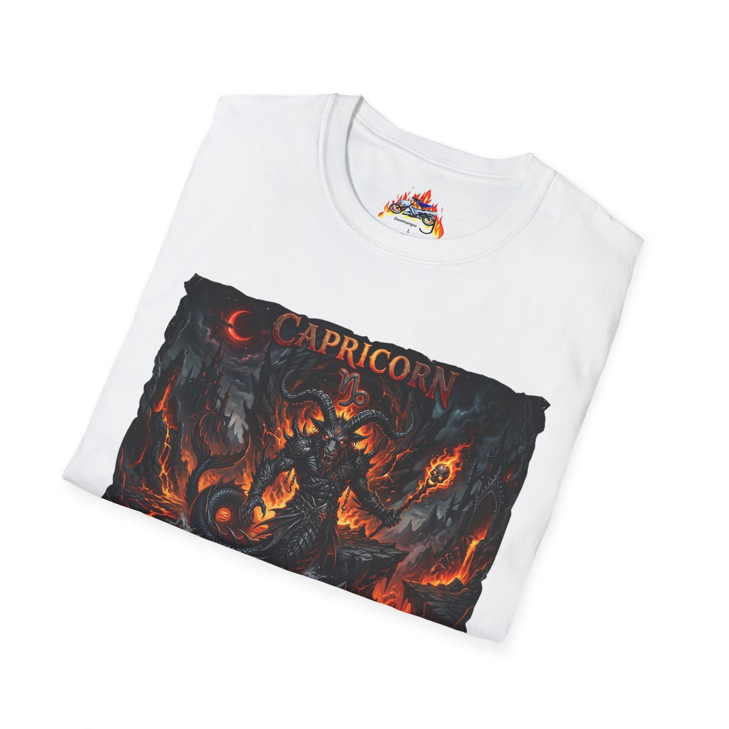 Capricorn Zodiac T-Shirt — Fiery Devil Goat Astrology Tee
