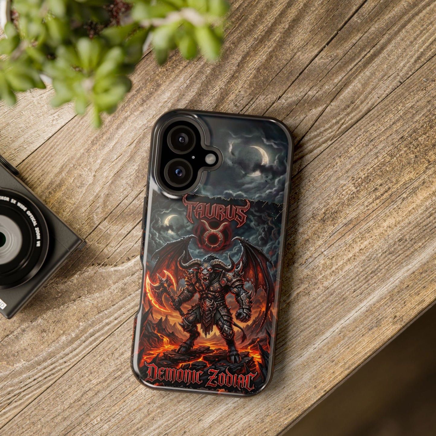 Taurus Demon Zodiac Magnetic Impact-Resistant Phone Case