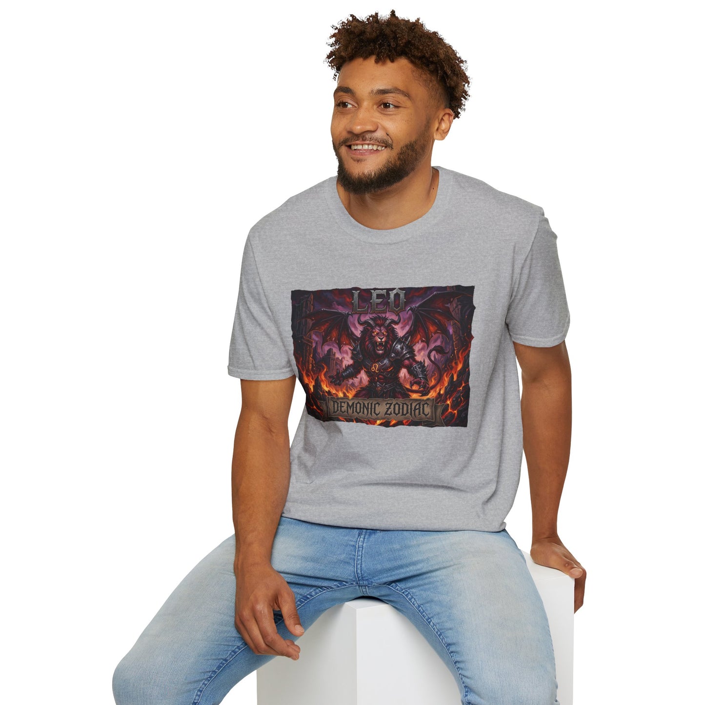Leo Demon Zodiac T-Shirt — Fiery Mythic Astrology Tee