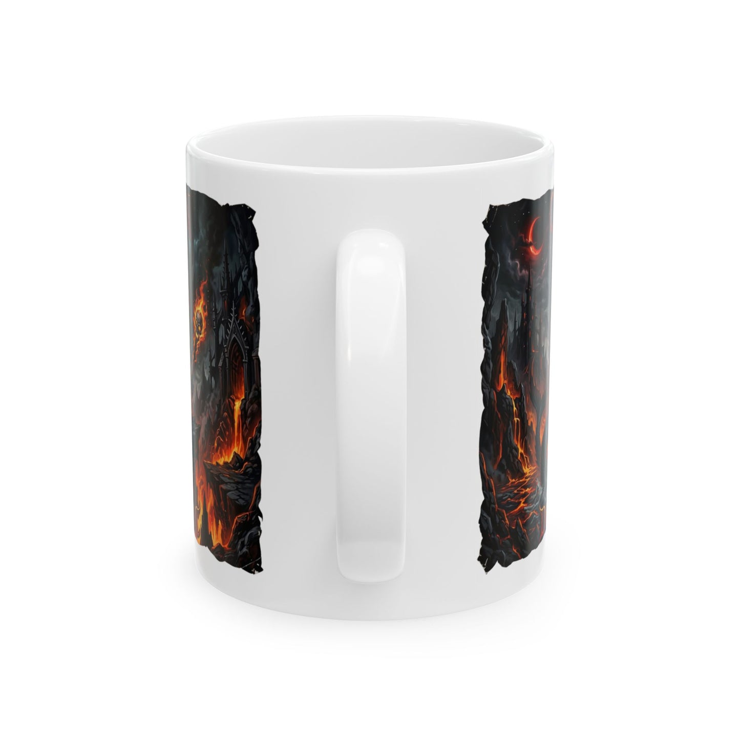 Capricorn Demon Zodiac Ceramic Mug — Fiery Gothic Astrology Coffee Cup (11oz/15oz)