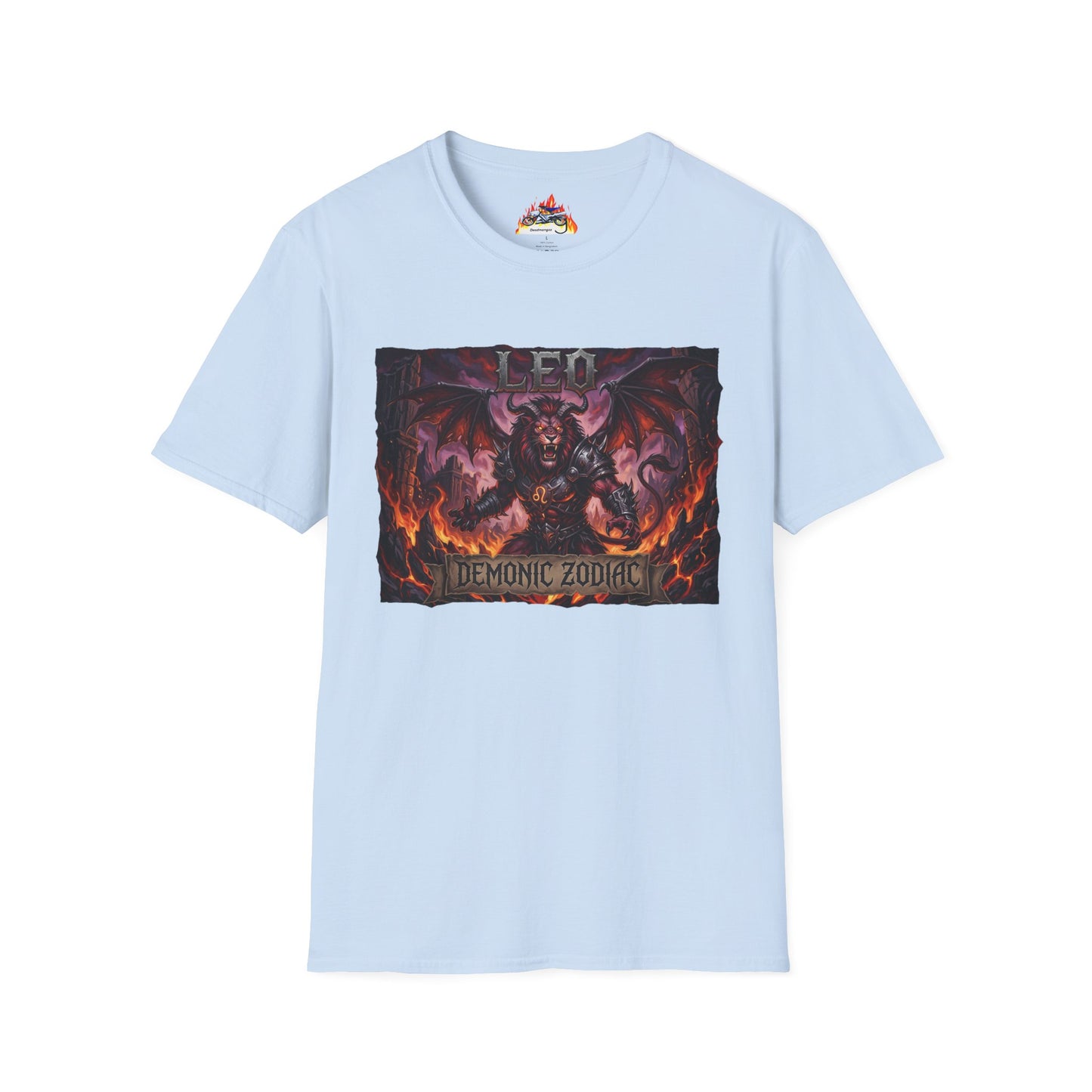 Leo Demon Zodiac T-Shirt — Fiery Mythic Astrology Tee