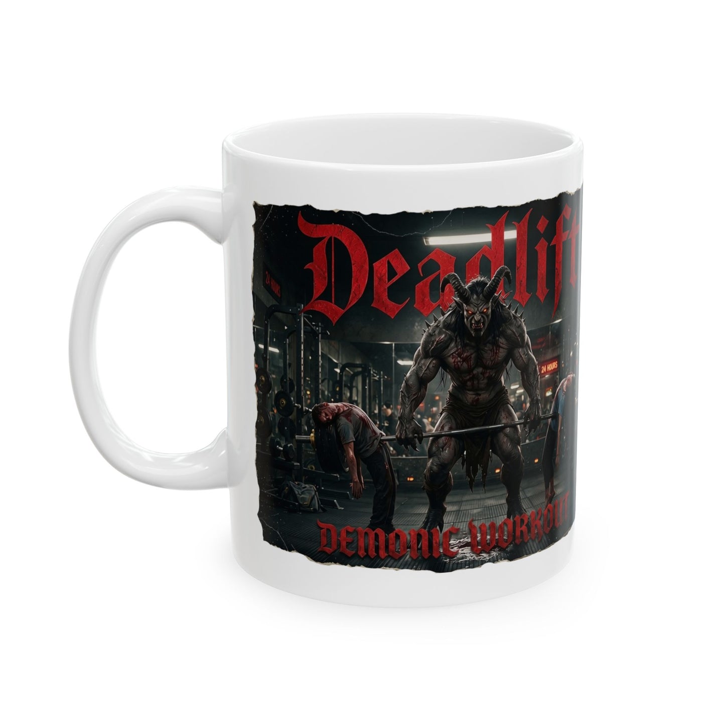 Ceramic Mug — 'Deadlift Demon' Gym Coffee Mug (11oz/15oz)