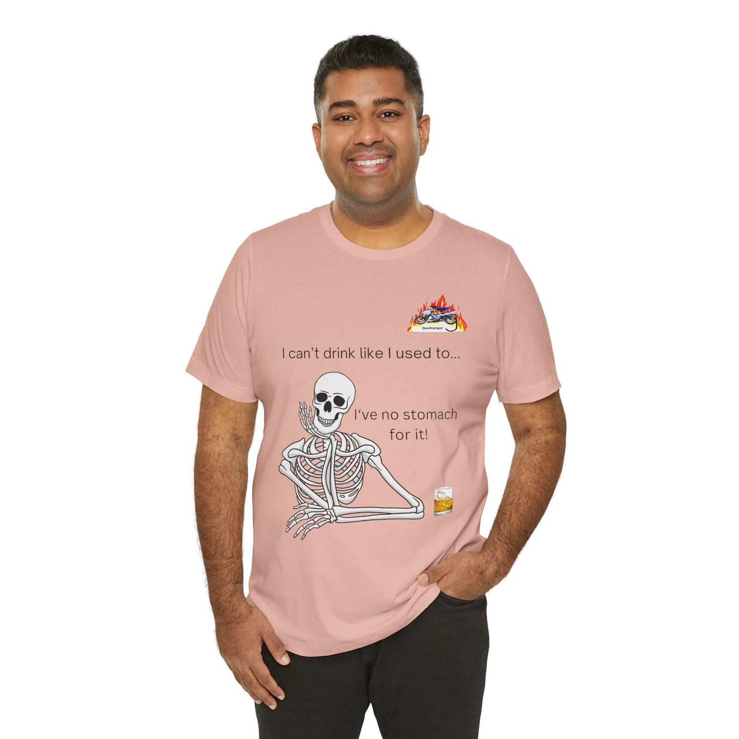 Funny Skeleton T-Shirt: 'I Can't Drink Like I Used To'