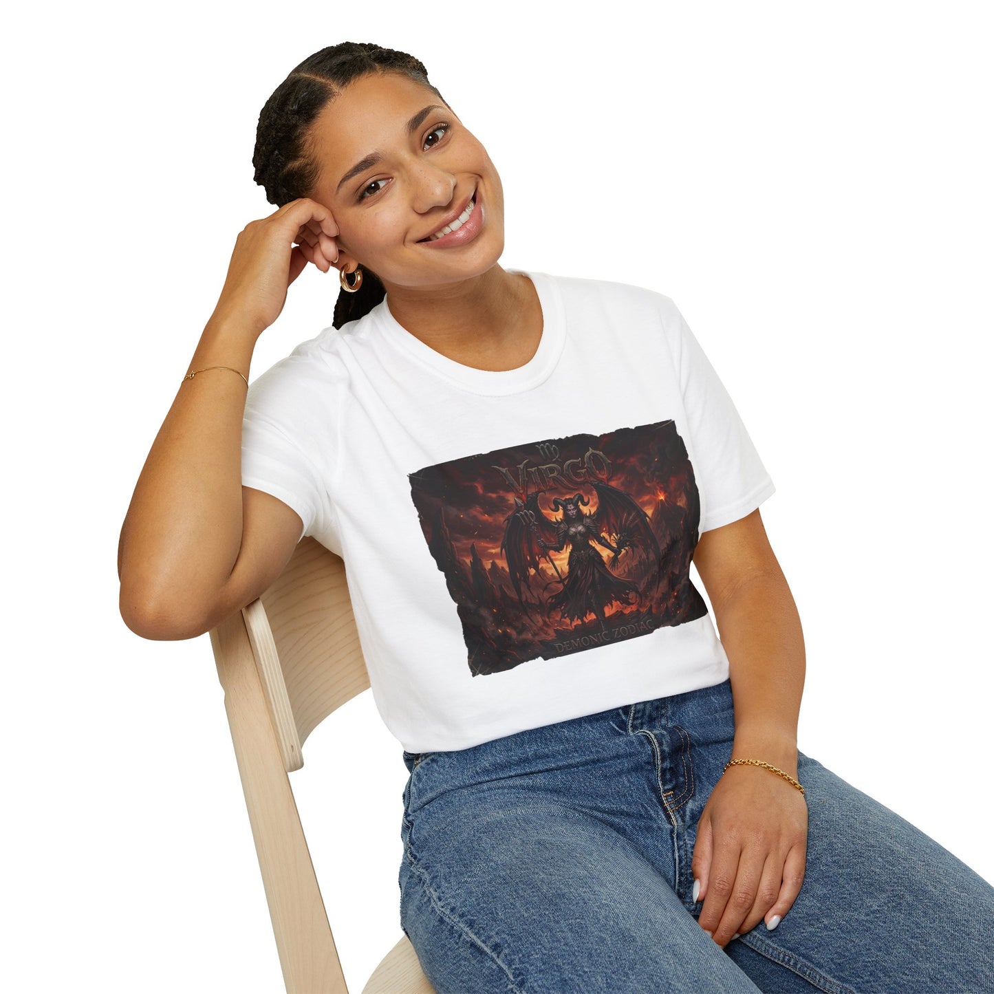 Virgo Demon T-Shirt — Dark Gothic Zodiac Tee
