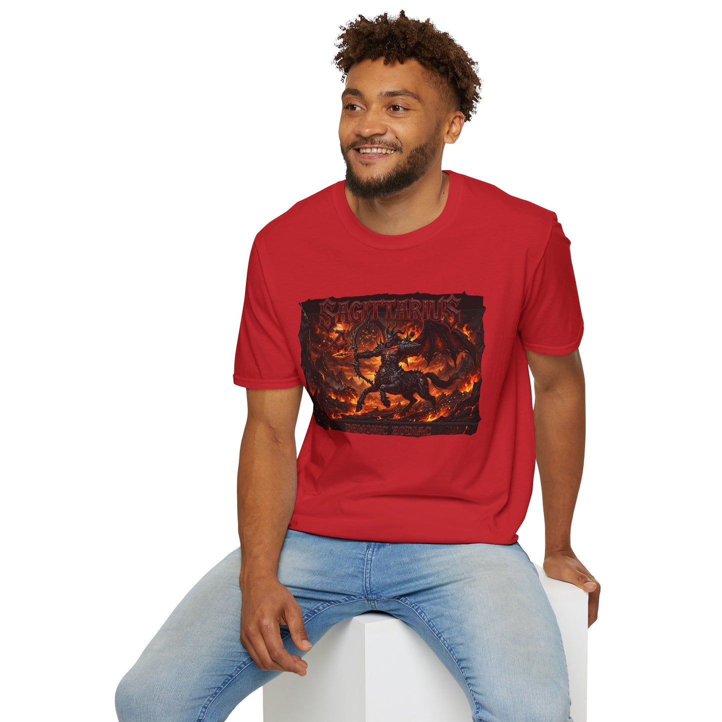 Sagittarius Fire Zodiac T-Shirt — Fiery Archer Astrology Tee