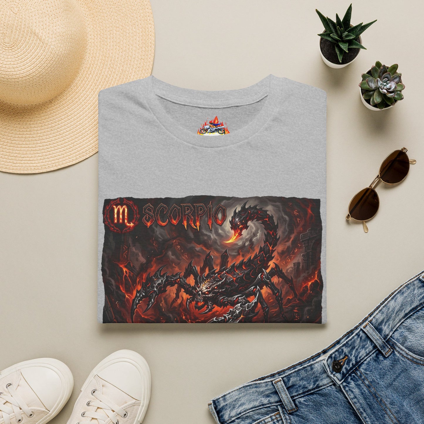 Scorpio Demon Graphic T-Shirt — Astrological Scorpion Zodiac Tee