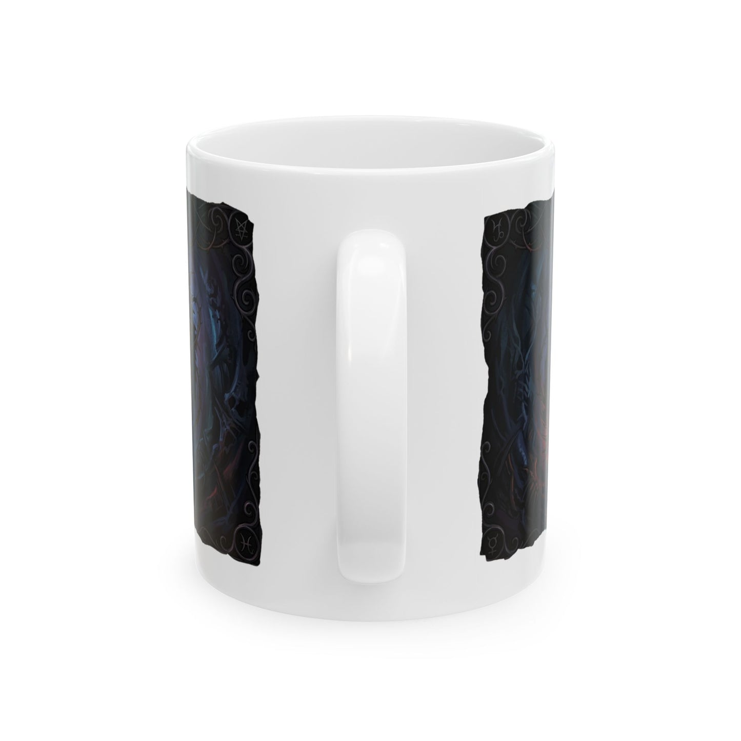 Dark Fantasy Pisces Mug — Gothic Creature Ceramic Coffee Cup (11oz/15oz)