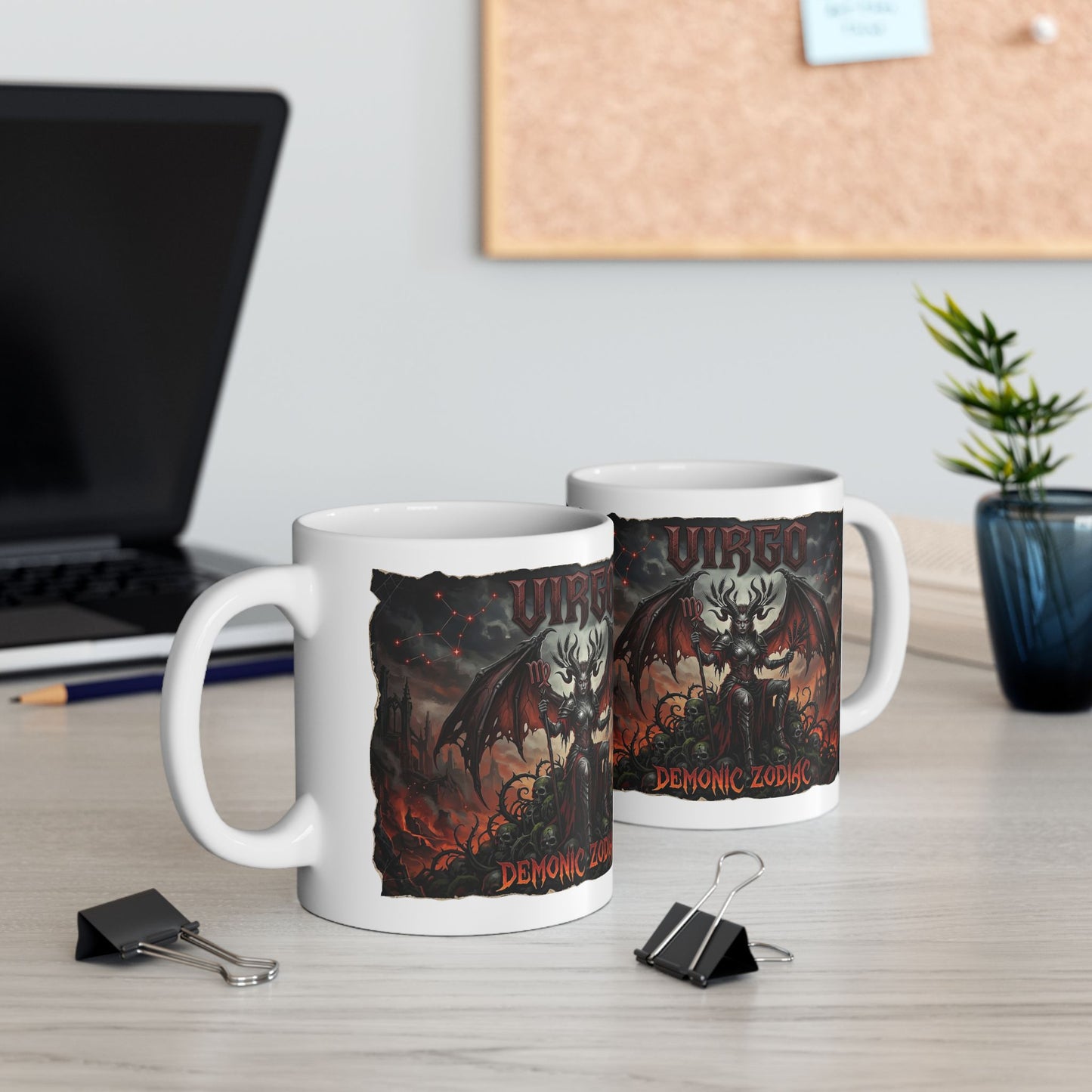 Demonic Gothic Virgo Mug – Horror Fantasy Demon Design (11oz/15oz)