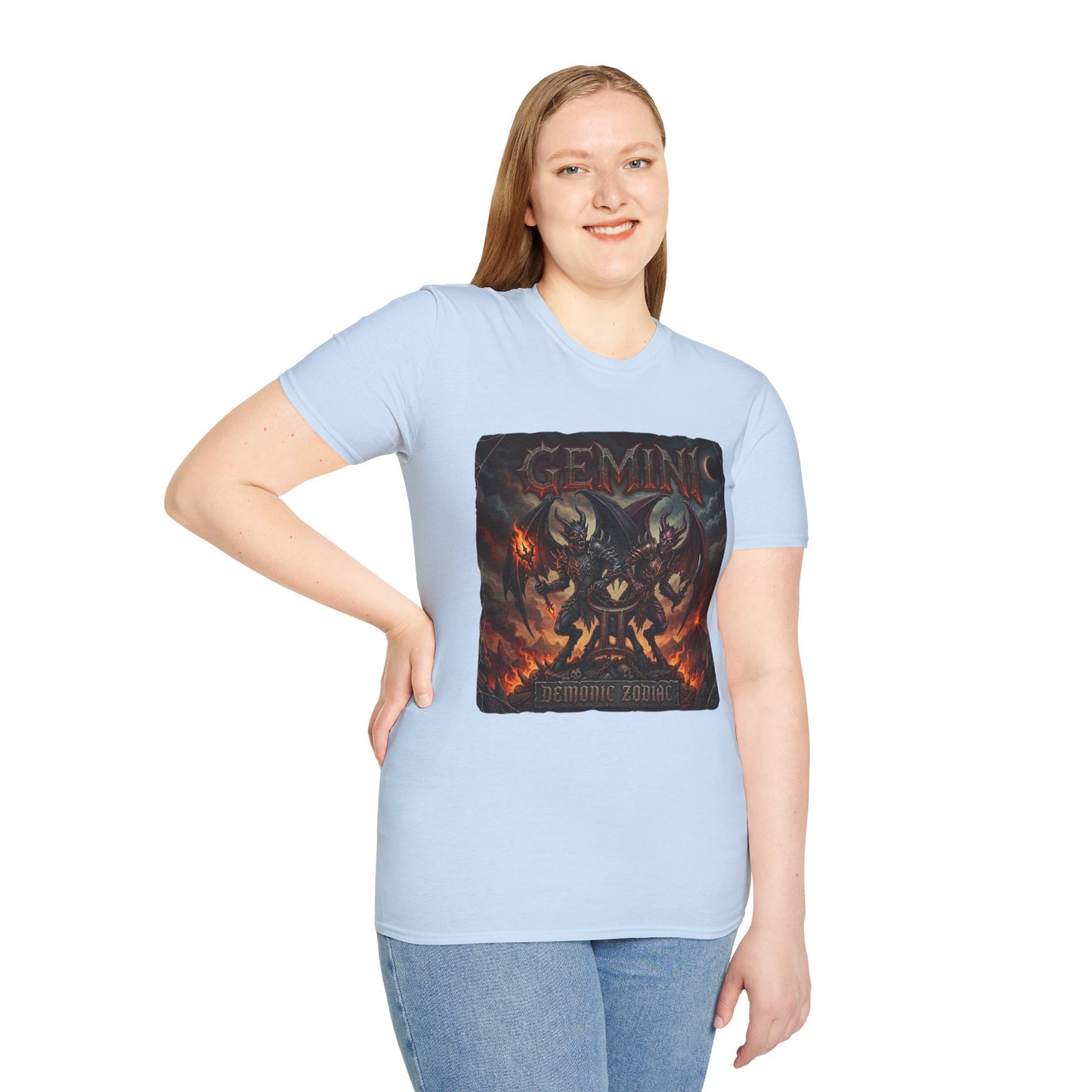 Gemini Zodiac T-Shirt — Dark Demon Twins Astrology Tee