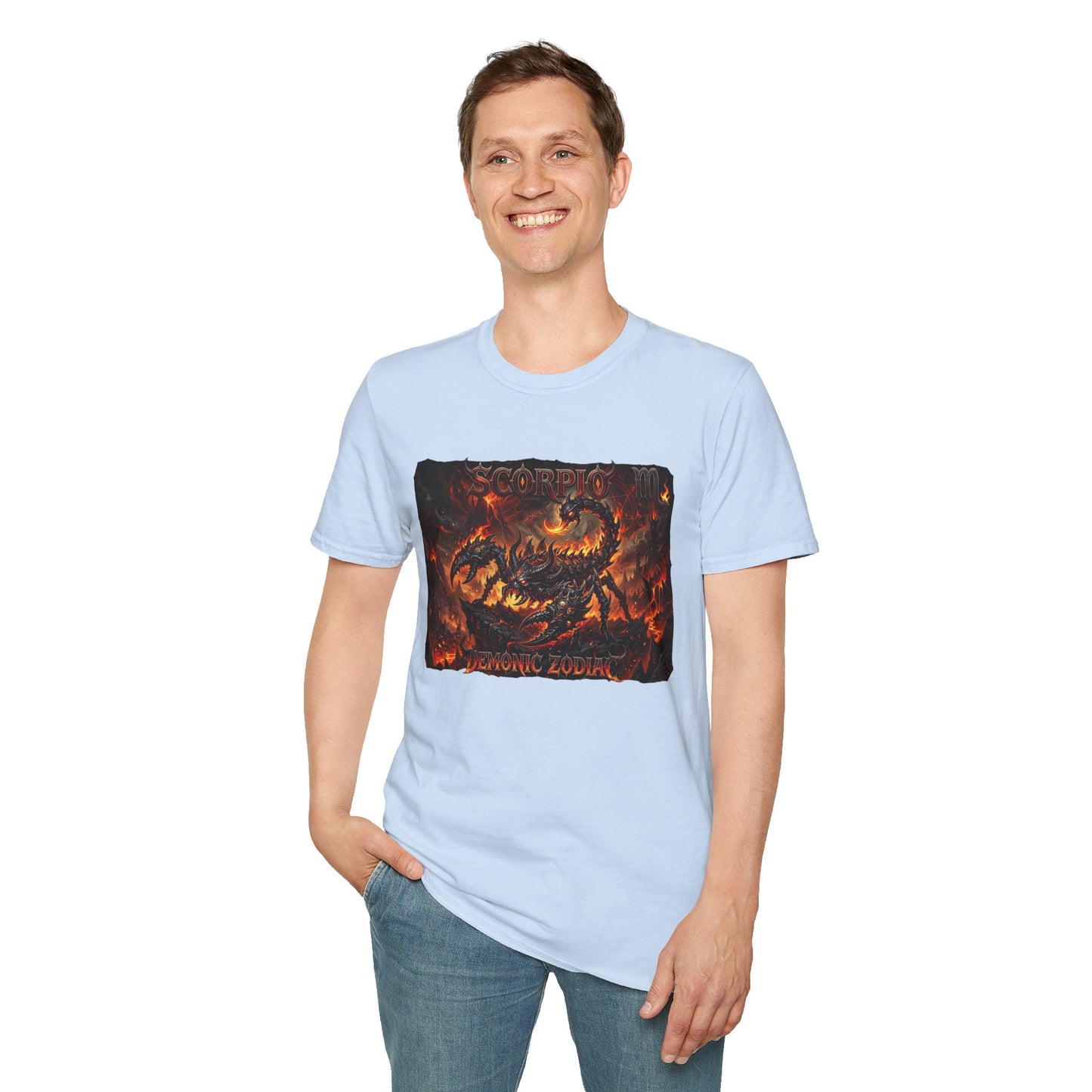 Scorpio Fire Demon T-Shirt — Zodiac Scorpion Graphic Tee