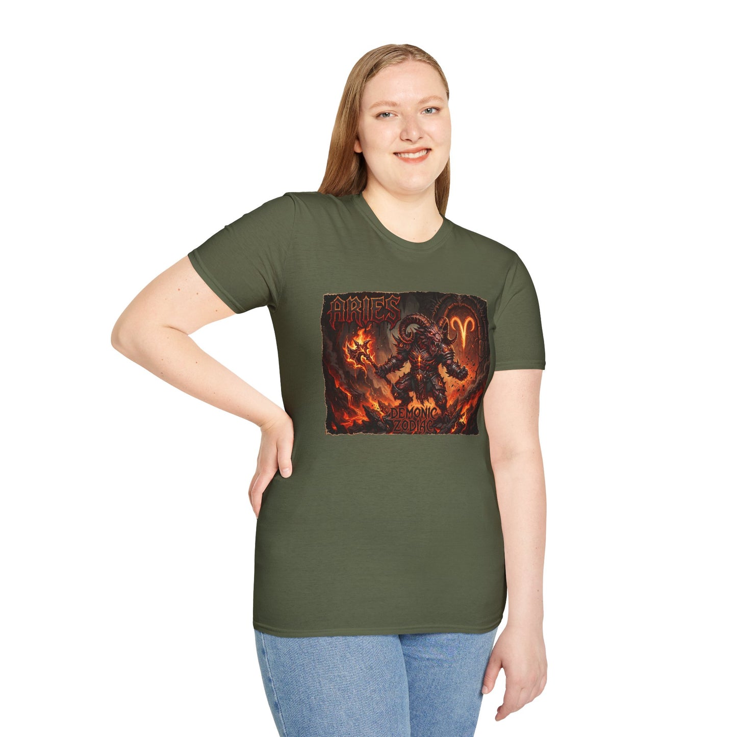 Aries Demon Zodiac T-Shirt – Fiery Ram Horoscope Graphic Tee