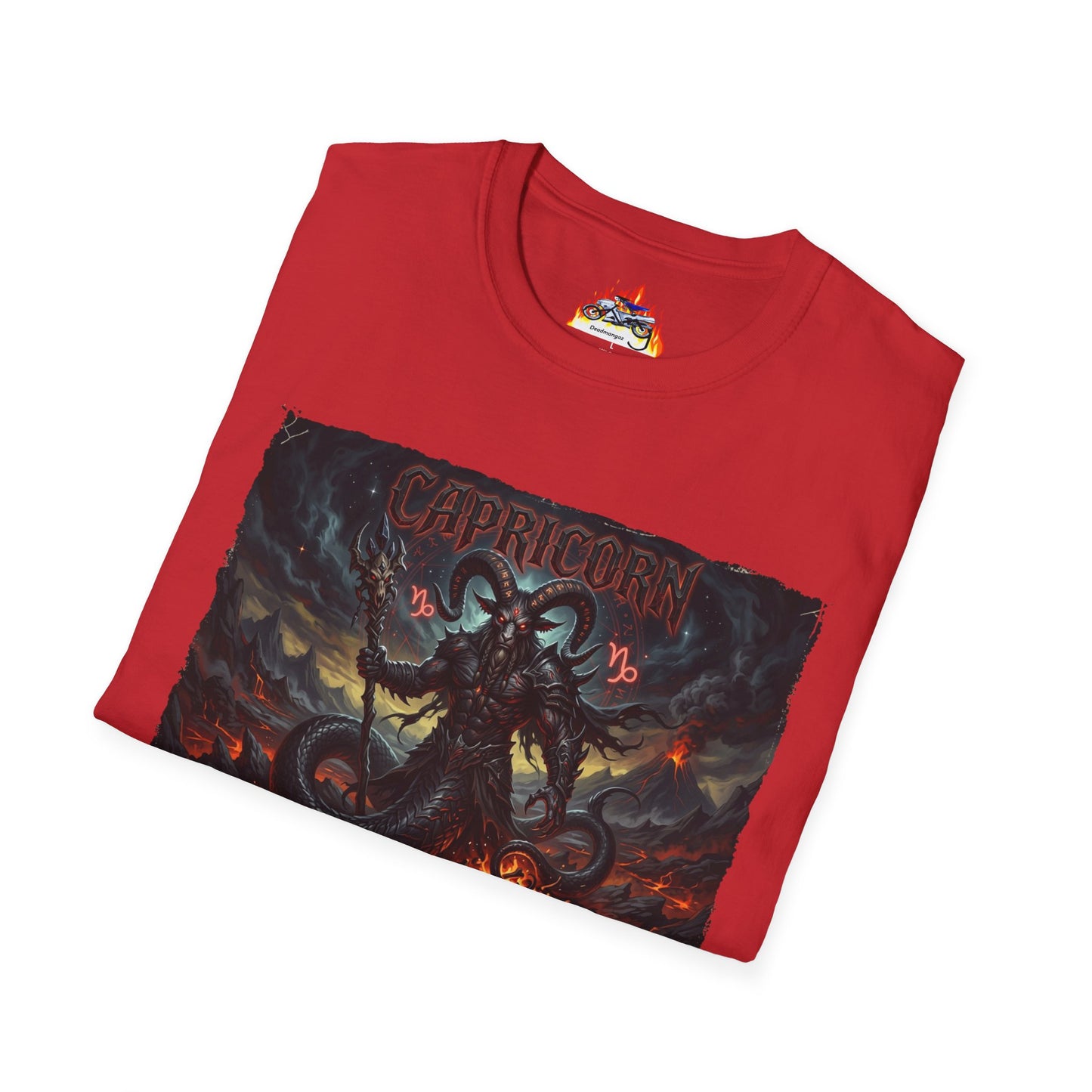 Capricorn Dark Goat Demon T‑Shirt — Gothic Zodiac Capricorn Tee