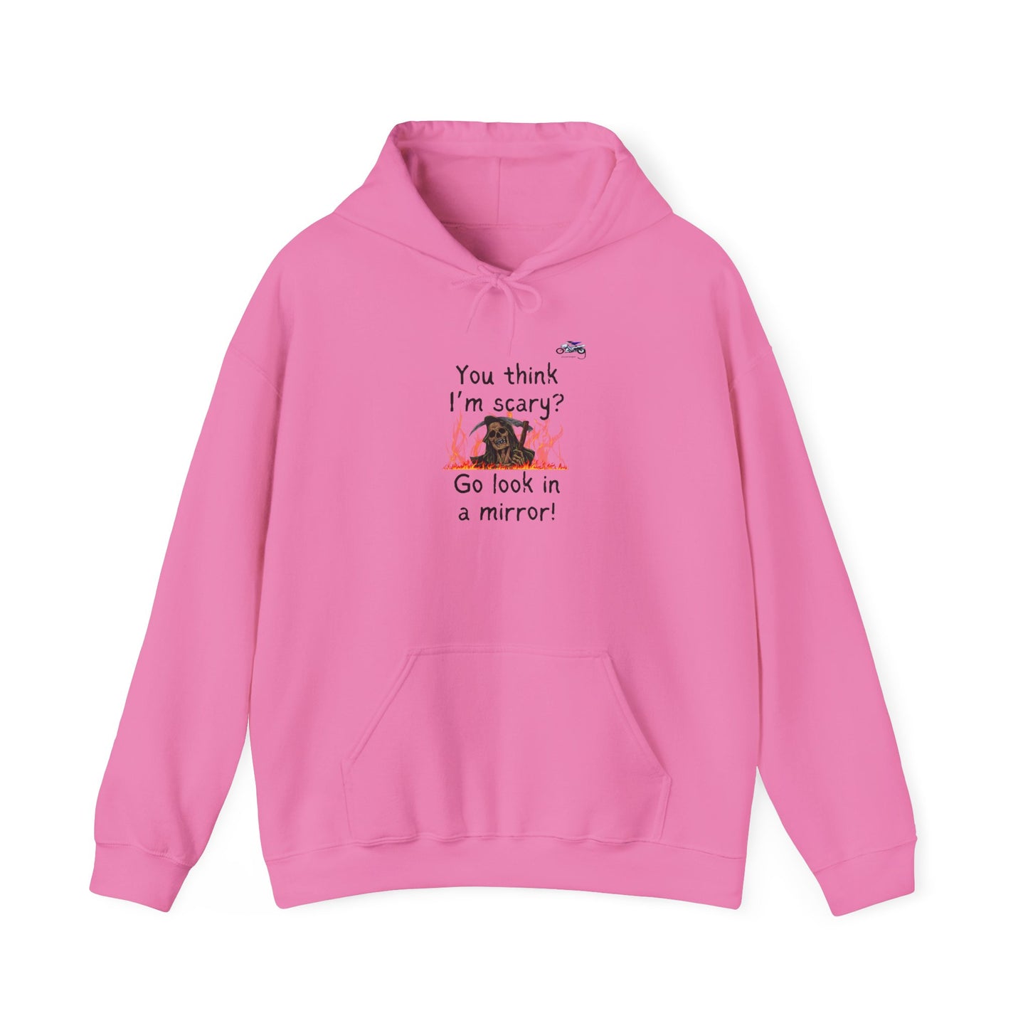 Funny Unisex Hooded Sweatshirt - "You Think I'm Scary?" - Playful Gift for Halloween & Everyday Wear