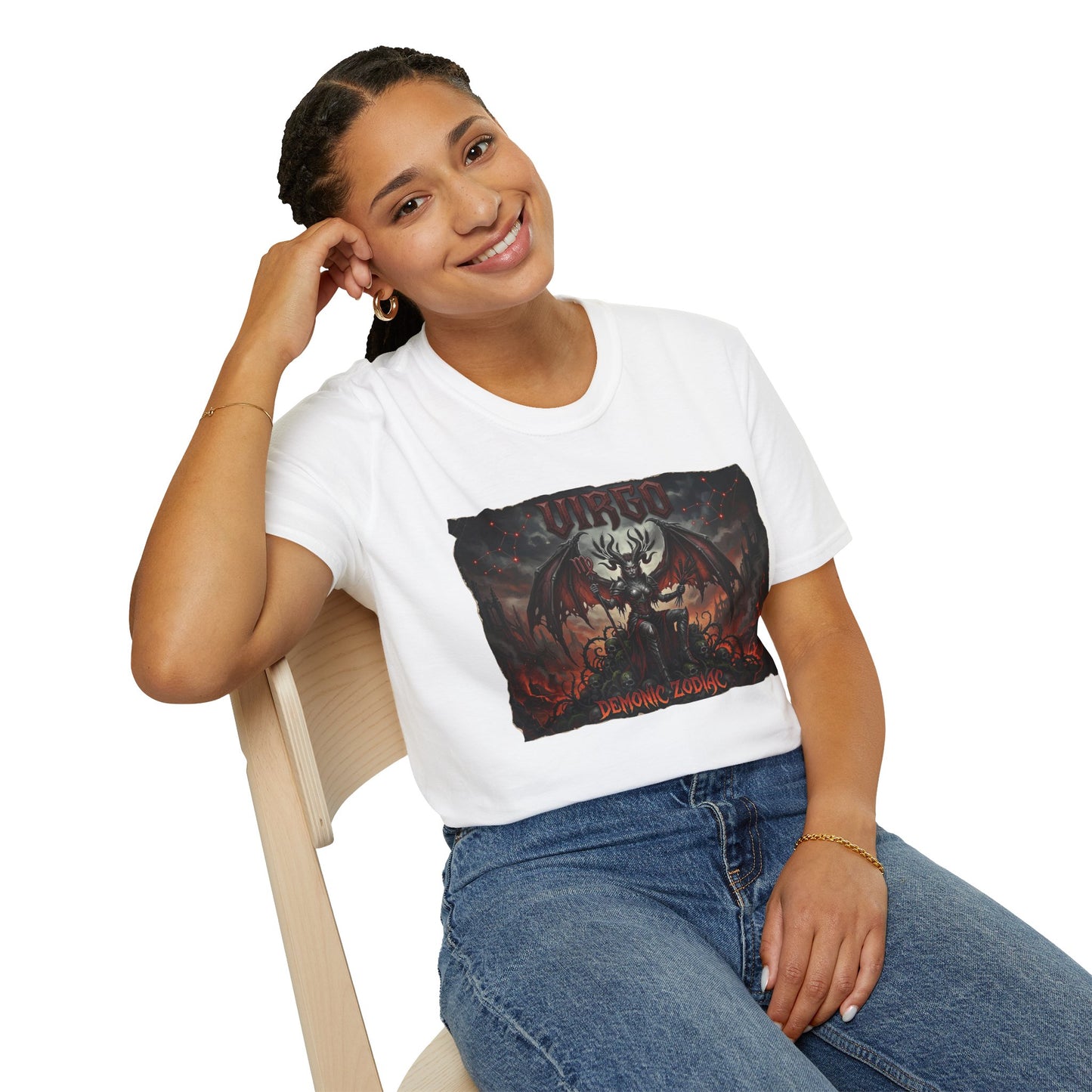Virgo Demon Graphic T-Shirt — Gothic Zodiac Shirt