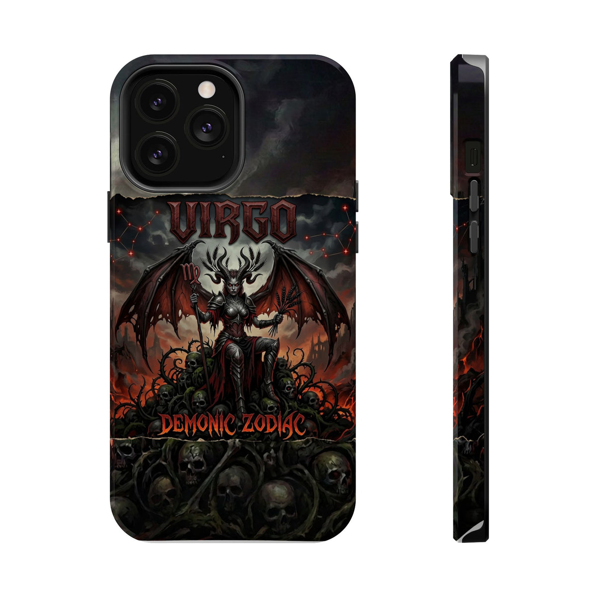 Virgo Demonic Zodiac Phone Case — Magnetic Impact-Resistant