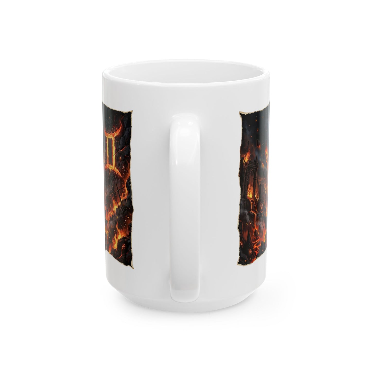 Zodiac Gemini Demons Ceramic Mug — Astrology Horoscope Coffee Cup