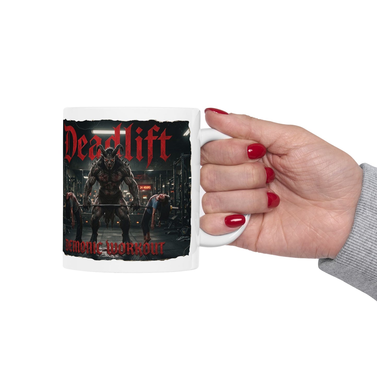 Ceramic Mug — 'Deadlift Demon' Gym Coffee Mug (11oz/15oz)