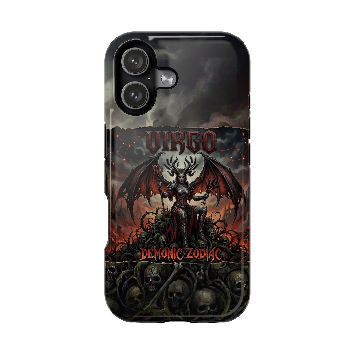 Virgo Demonic Zodiac Phone Case — Magnetic Impact-Resistant