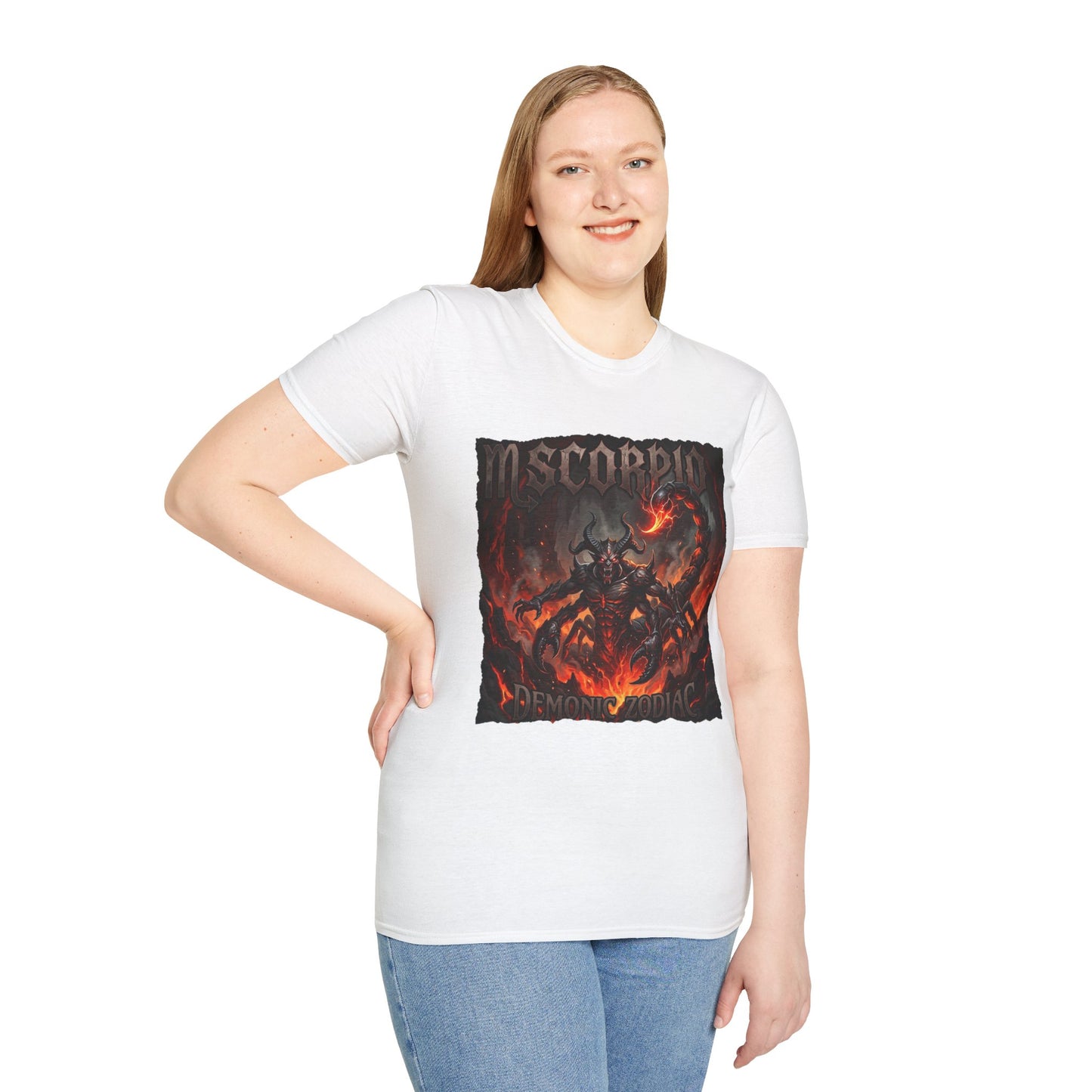 Scorpio Demon Graphic T-Shirt — Dark Fantasy Astrological Tee